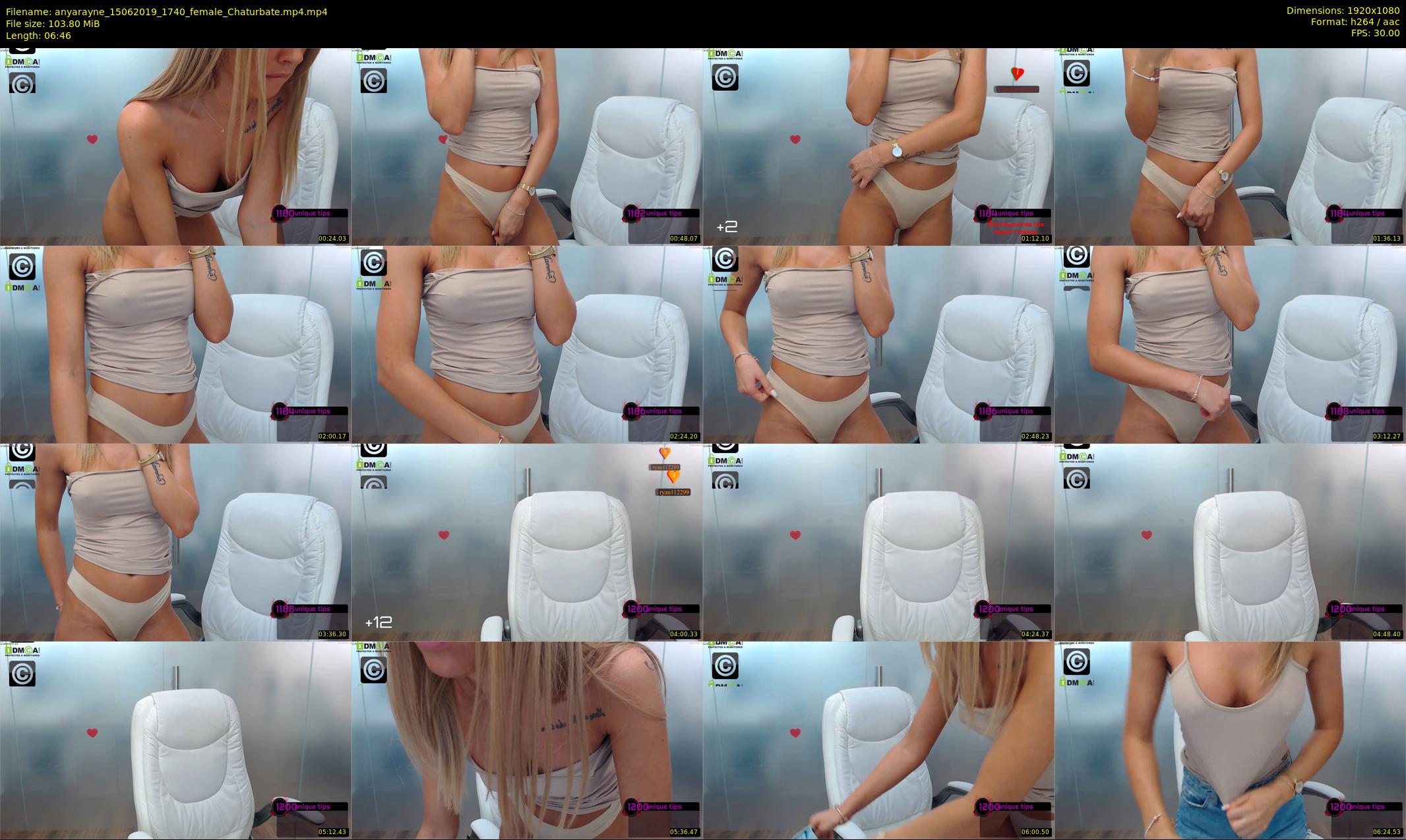 anyarayne — 7 minute Chaturbate female cam show recording, 1080p, Jun 15, 2019