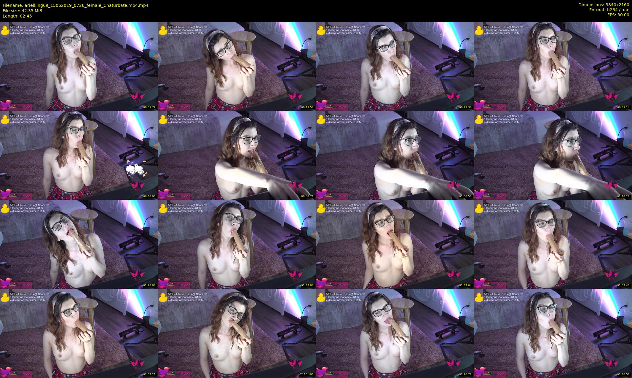 arielking69 — 3 minute Chaturbate female cam show recording, 4K, Jun 15, 2019