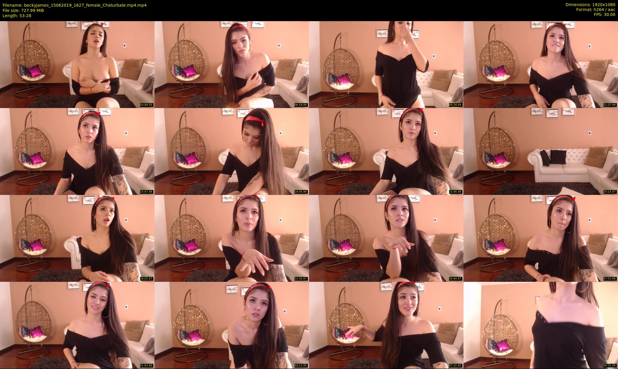 beckyjames — 54 minute Chaturbate female cam show recording, 1080p, Jun 15, 2019