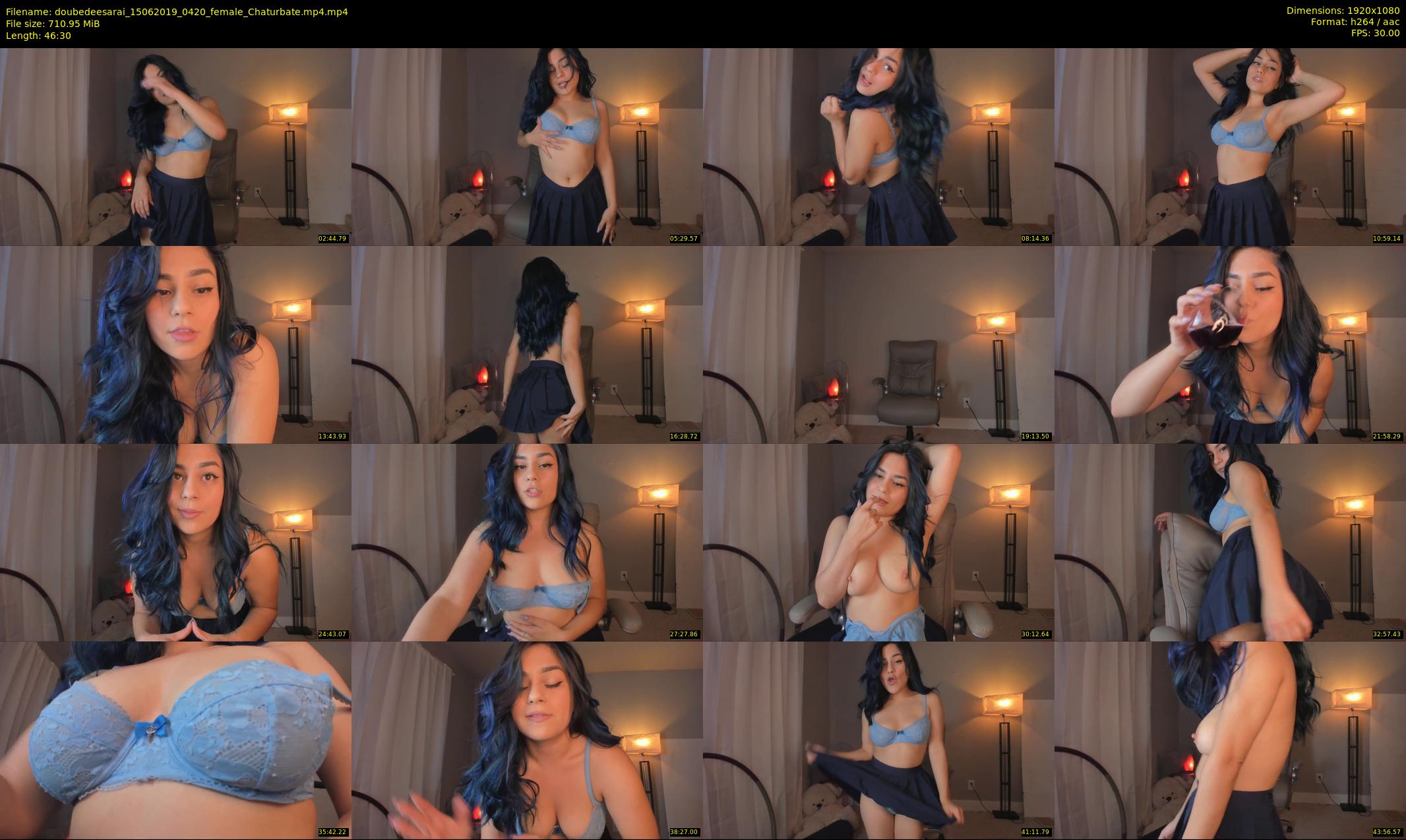 doubedeesarai — 47 minute Chaturbate female cam show recording, 1080p, Jun 15, 2019