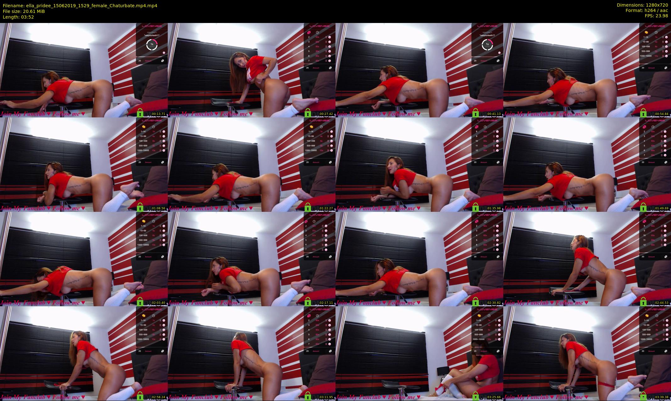 ella_pridee — 4 minute Chaturbate female cam show recording, 720p, Jun 15, 2019