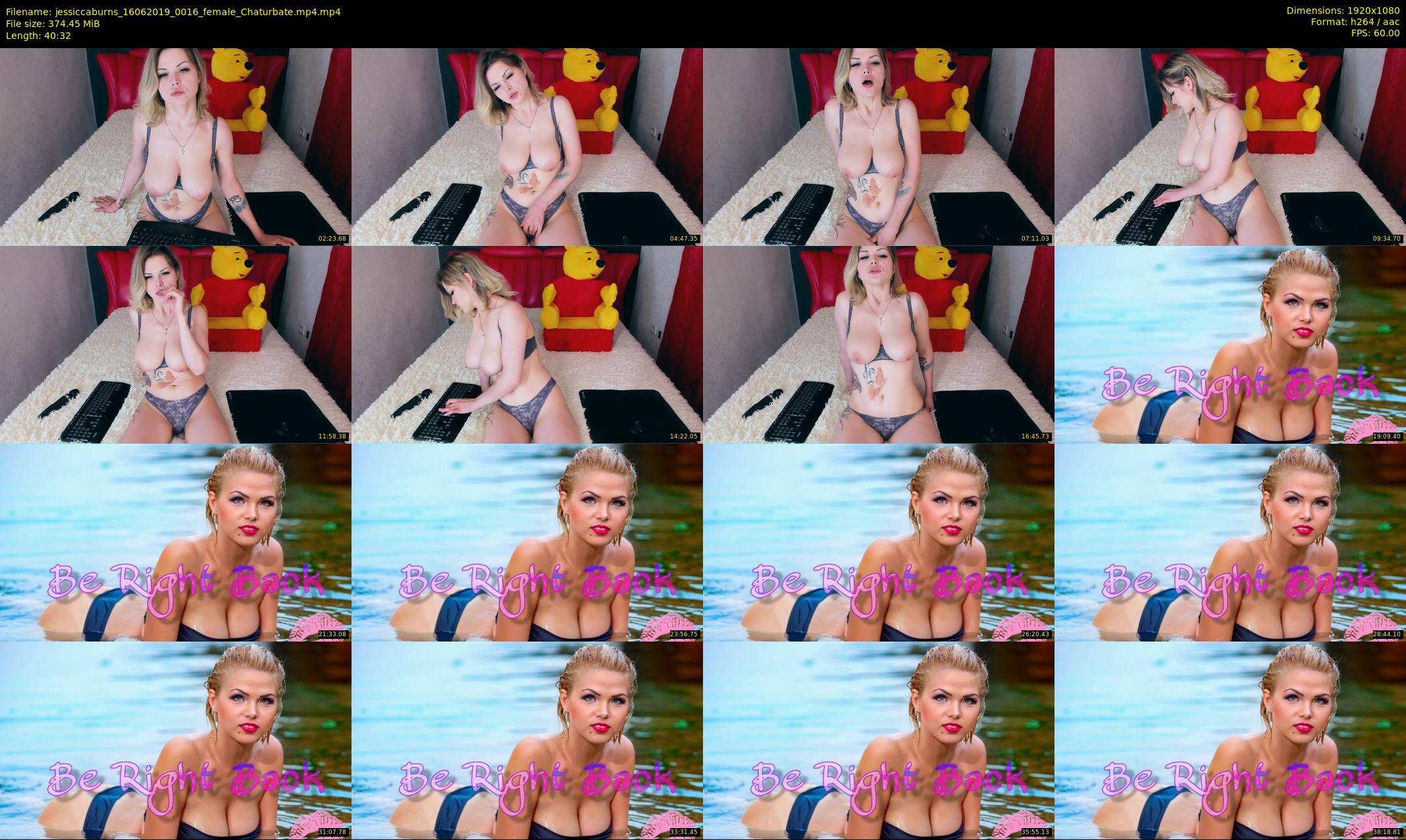 jessiccaburns — 41 minute Chaturbate female cam show recording, 1080p, Jun 16, 2019