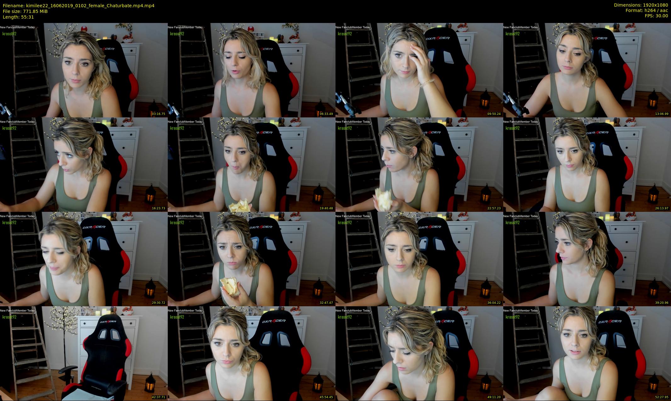 kimilee22 — 56 minute Chaturbate female cam show recording, 1080p, Jun 16, 2019