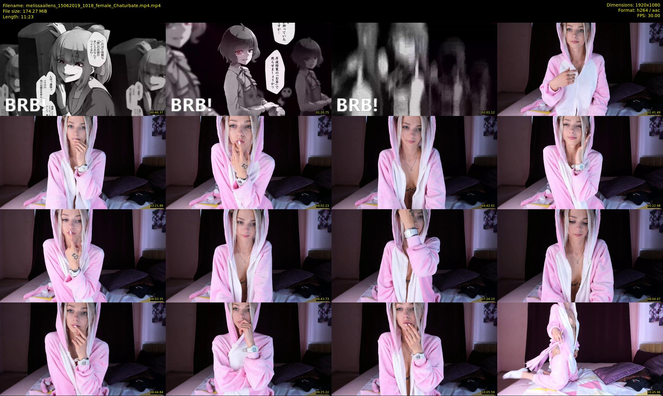 melissaallens — 12 minute Chaturbate female cam show recording, 1080p, Jun 15, 2019