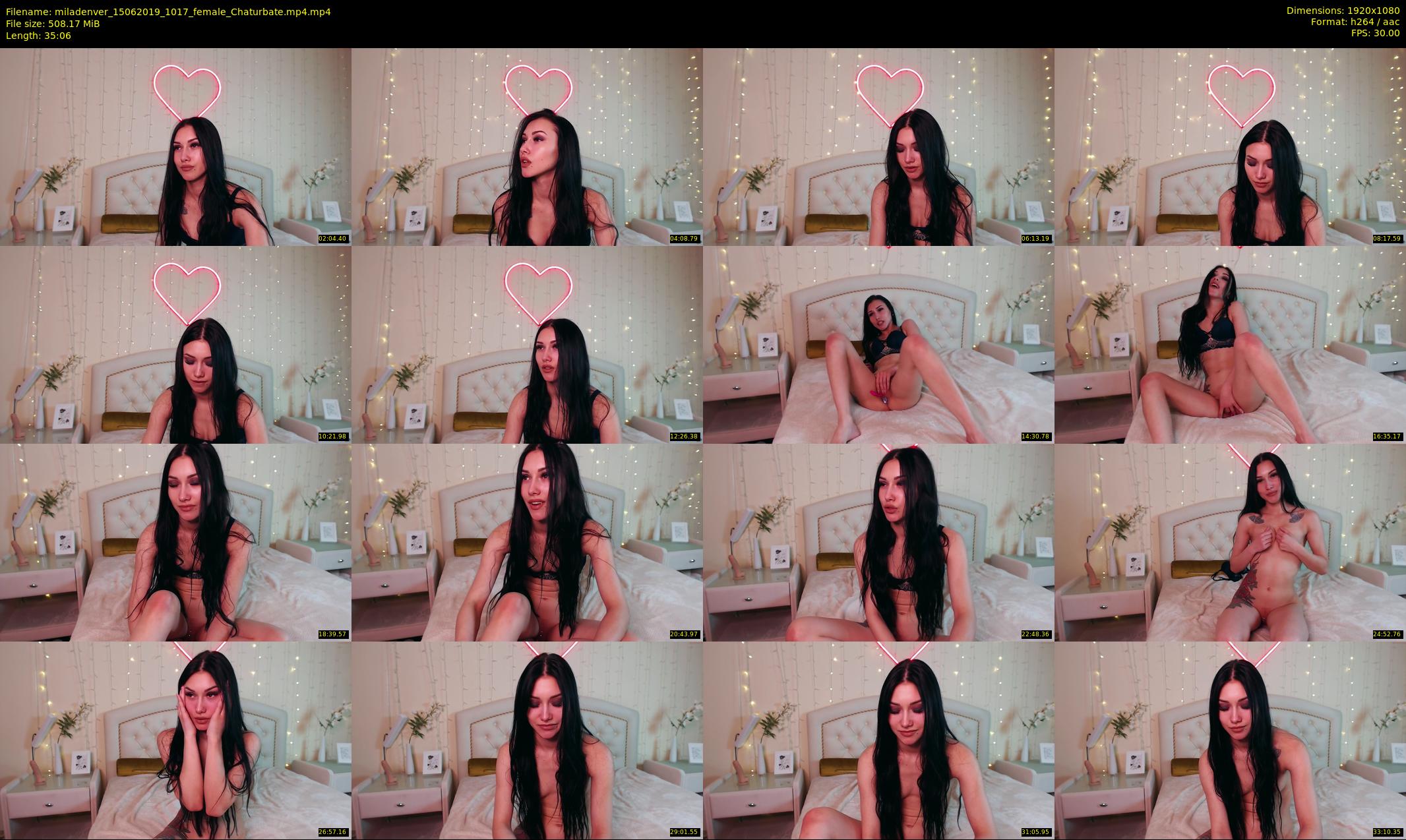 miladenver — 36 minute Chaturbate female cam show recording, 1080p, Jun 15, 2019