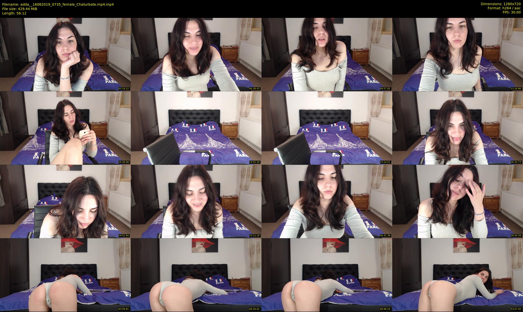 adda_ — 57 minute Chaturbate female cam show recording, 720p, Jun 16, 2019