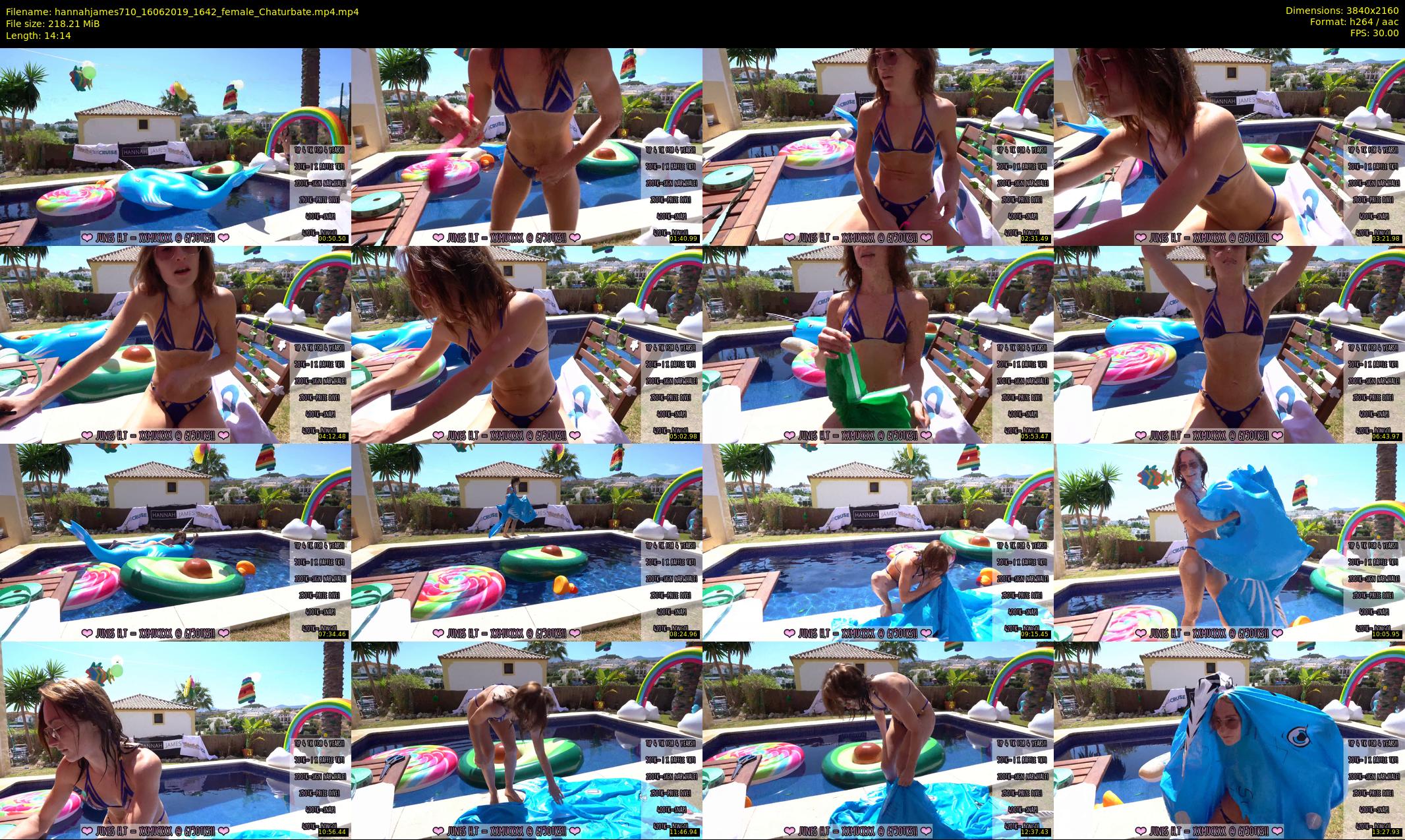 hannahjames710 — 15 minute Chaturbate female cam show recording, 4K, Jun 16, 2019
