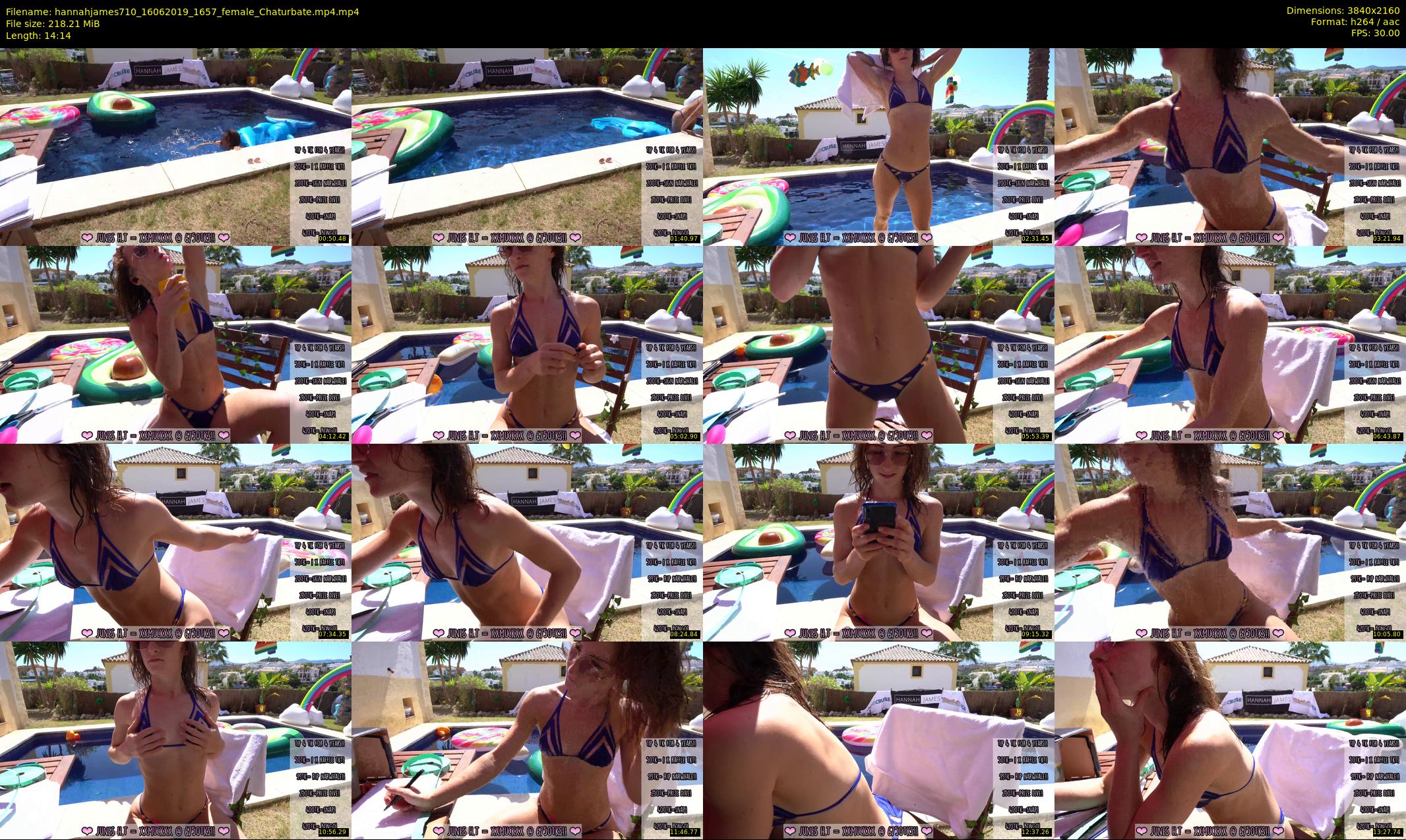 hannahjames710 — 15 minute Chaturbate female cam show recording, 4K, Jun 16, 2019