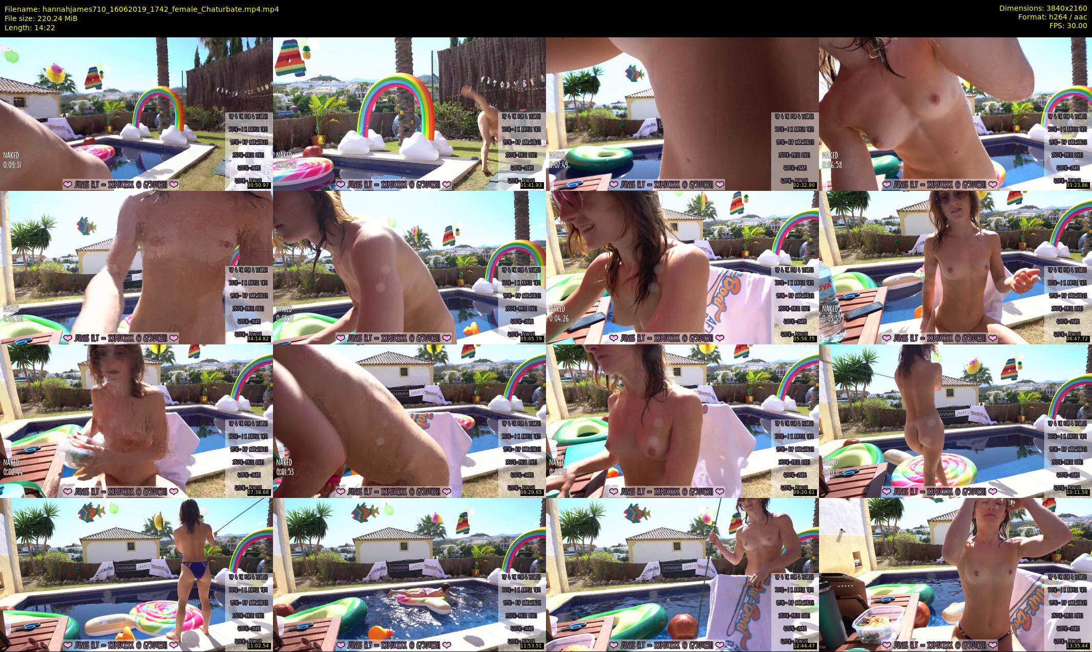 hannahjames710 — 15 minute Chaturbate female cam show recording, 4K, Jun 16, 2019