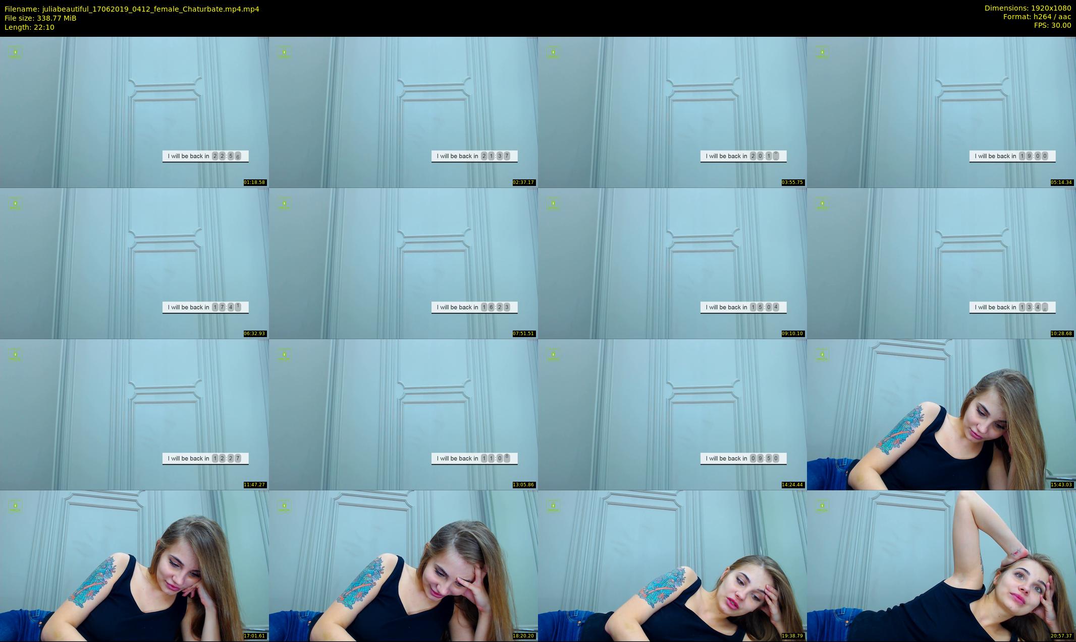 juliabeautiful — 23 minute Chaturbate female cam show recording, 1080p, Jun 17, 2019