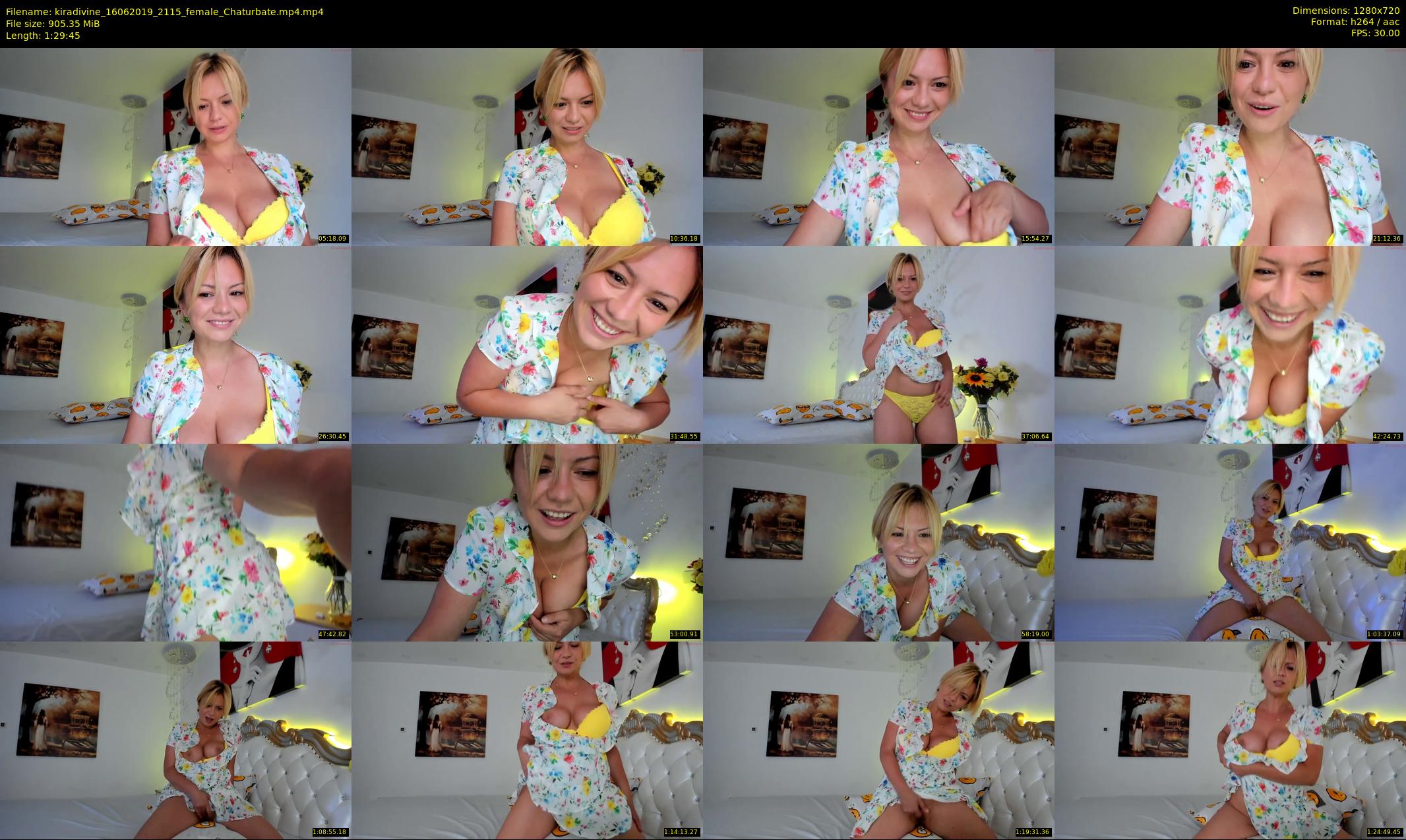kiradivine — 90 minute Chaturbate female cam show recording, 720p, Jun 16, 2019