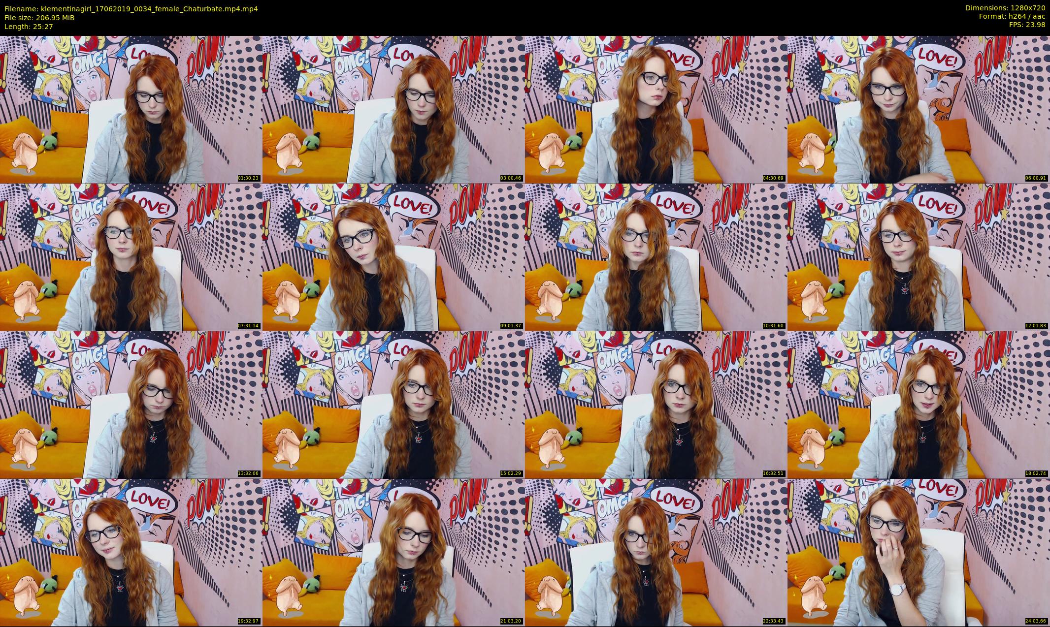 klementinagirl — 26 minute Chaturbate female cam show recording, 720p, Jun 17, 2019