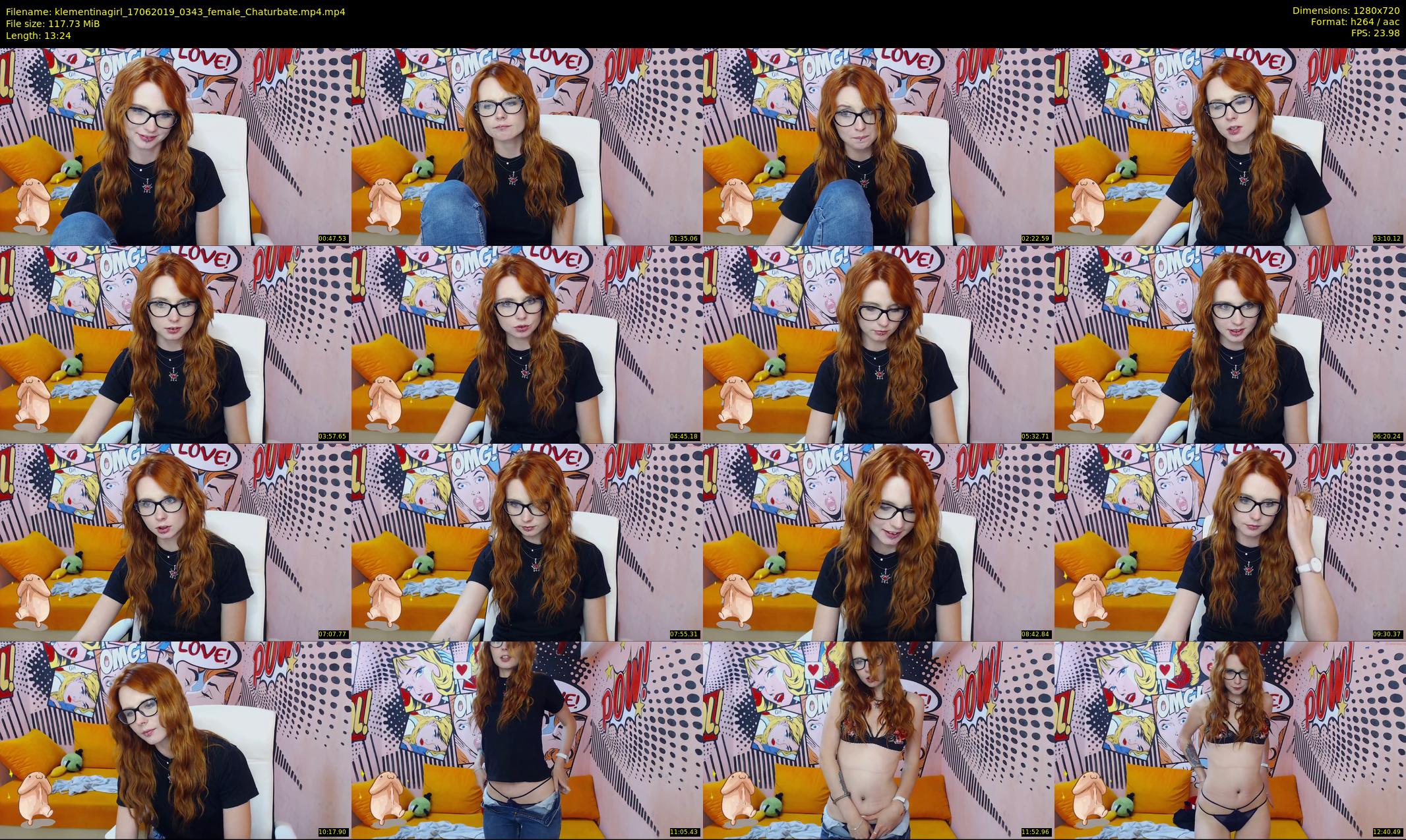 klementinagirl — 14 minute Chaturbate female cam show recording, 720p, Jun 17, 2019