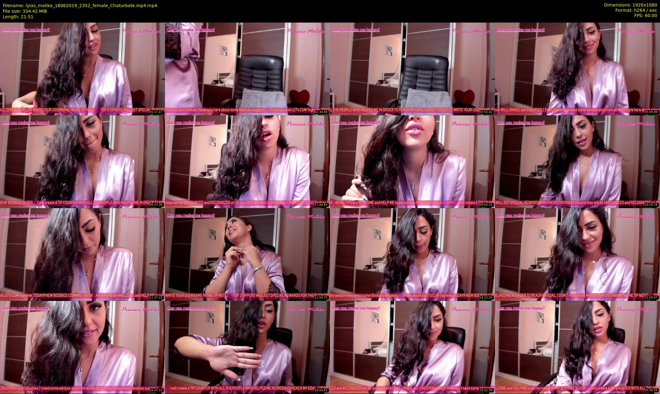 lylas_malika — 22 minute Chaturbate female cam show recording, 1080p, Jun 16, 2019