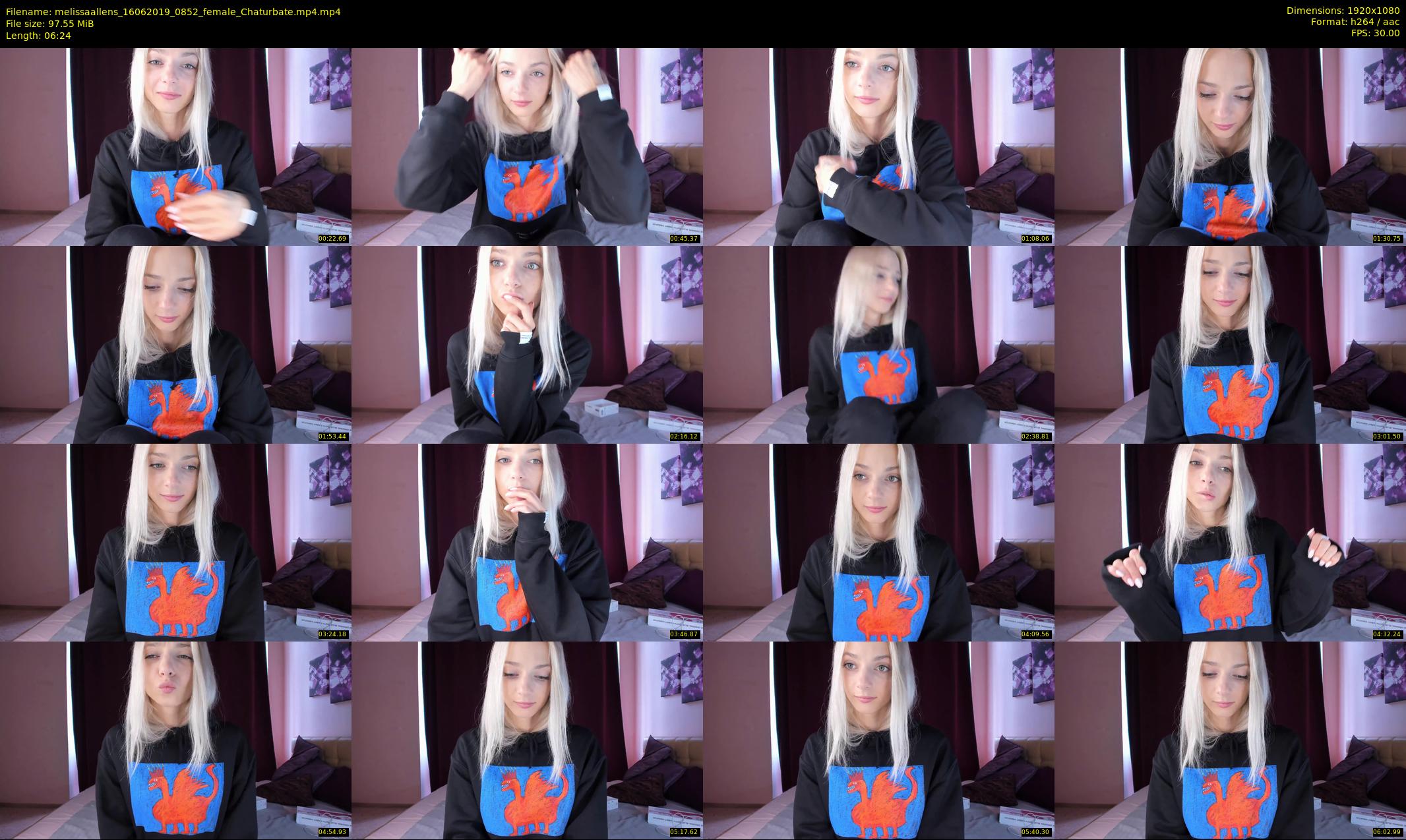 melissaallens — 7 minute Chaturbate female cam show recording, 1080p, Jun 16, 2019