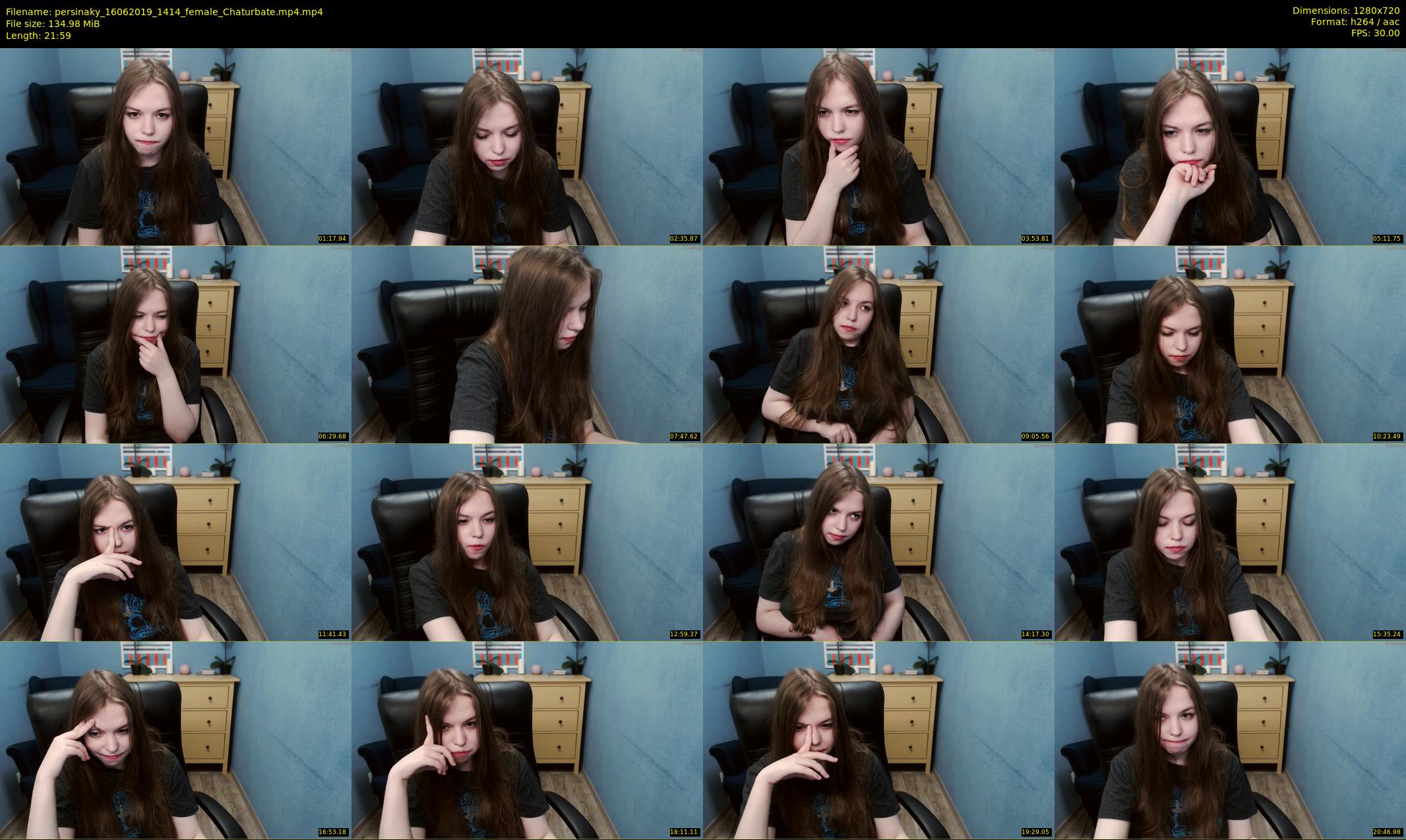 persinaky — 22 minute Chaturbate female cam show recording, 720p, Jun 16, 2019