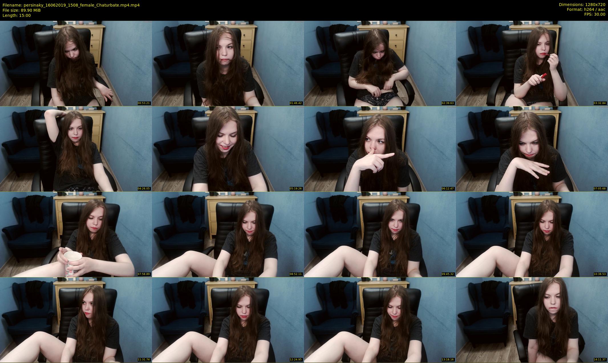 persinaky — 15 minute Chaturbate female cam show recording, 720p, Jun 16, 2019