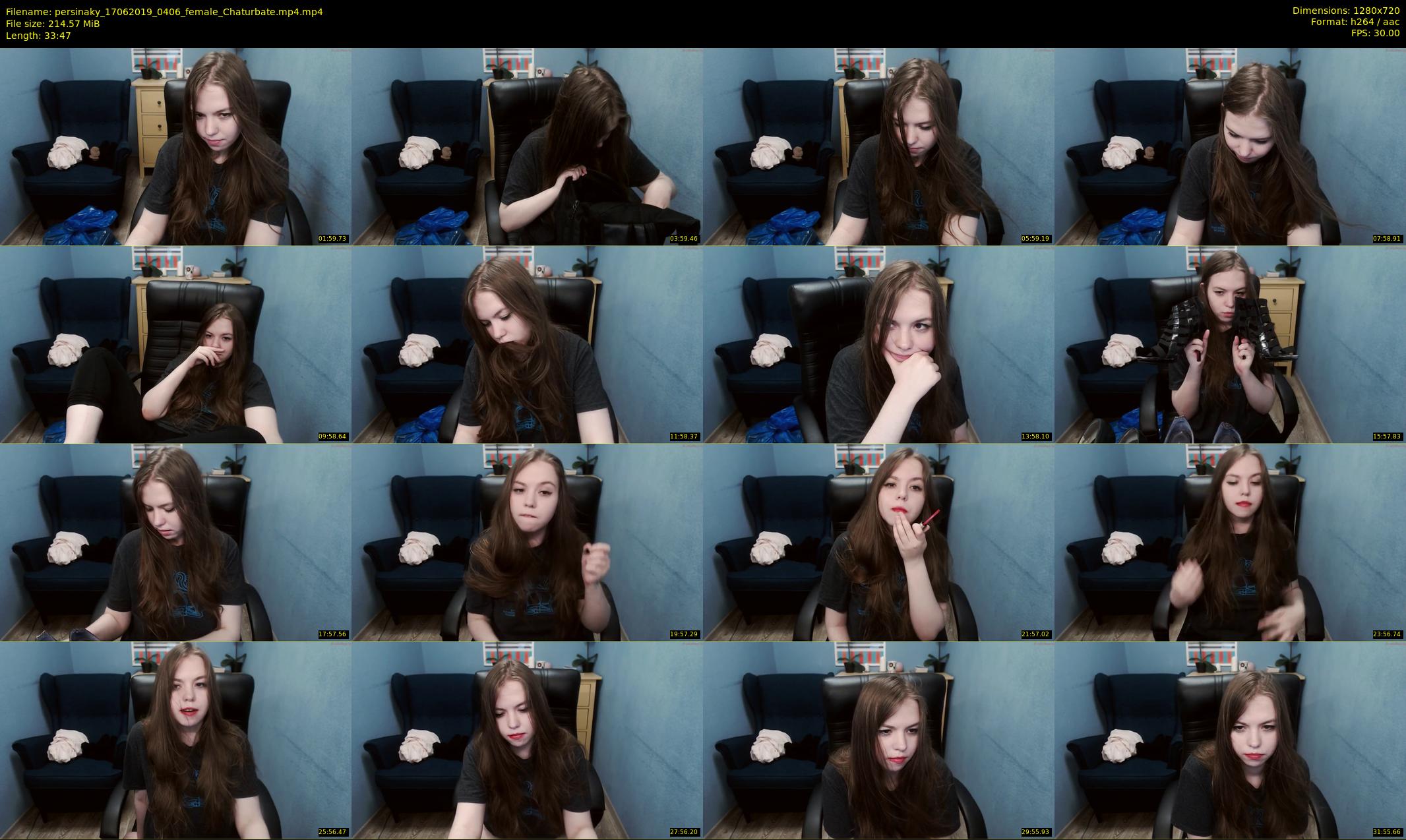 persinaky — 34 minute Chaturbate female cam show recording, 720p, Jun 17, 2019