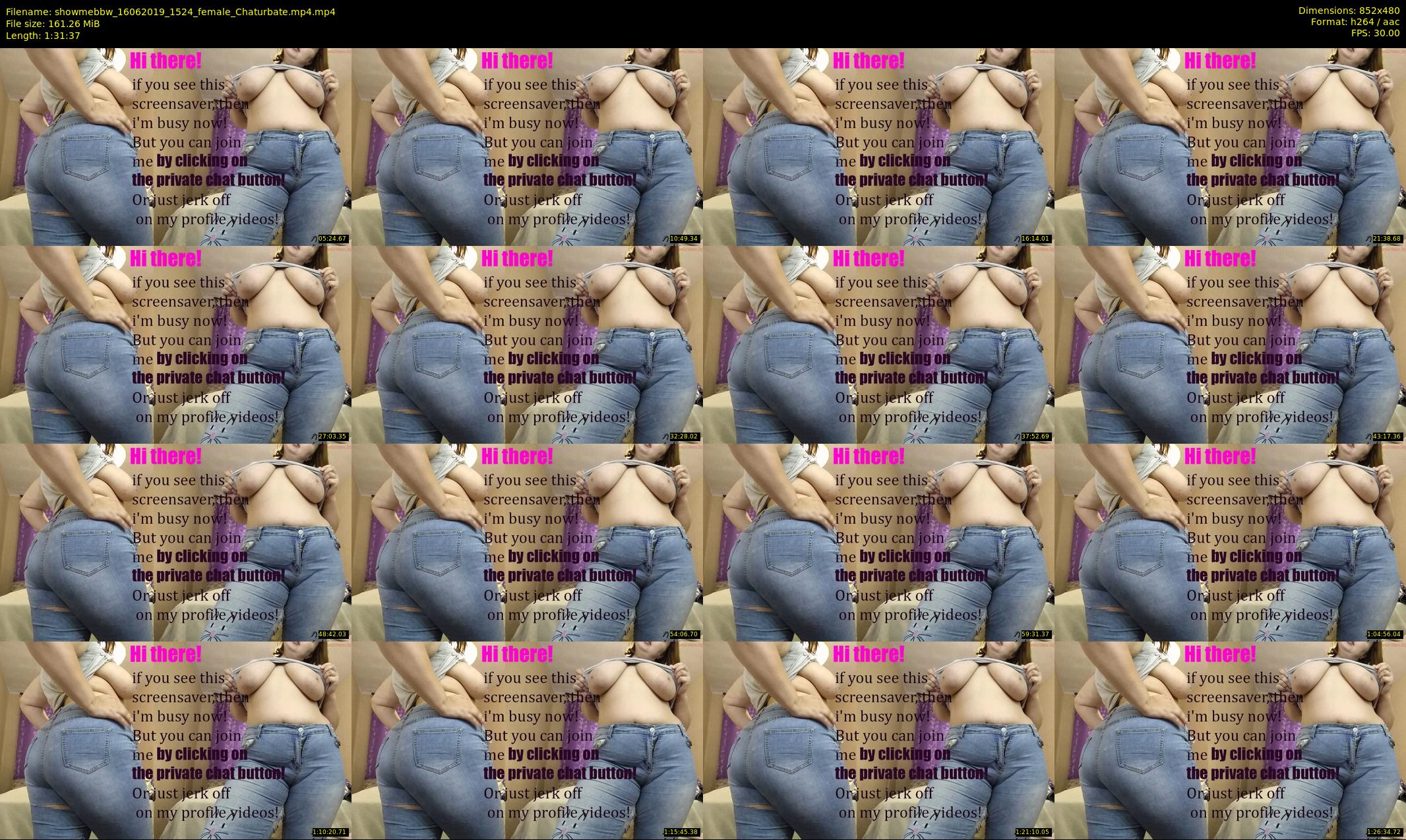showmebbw — 92 minute Chaturbate female cam show recording, 480p, Jun 16, 2019