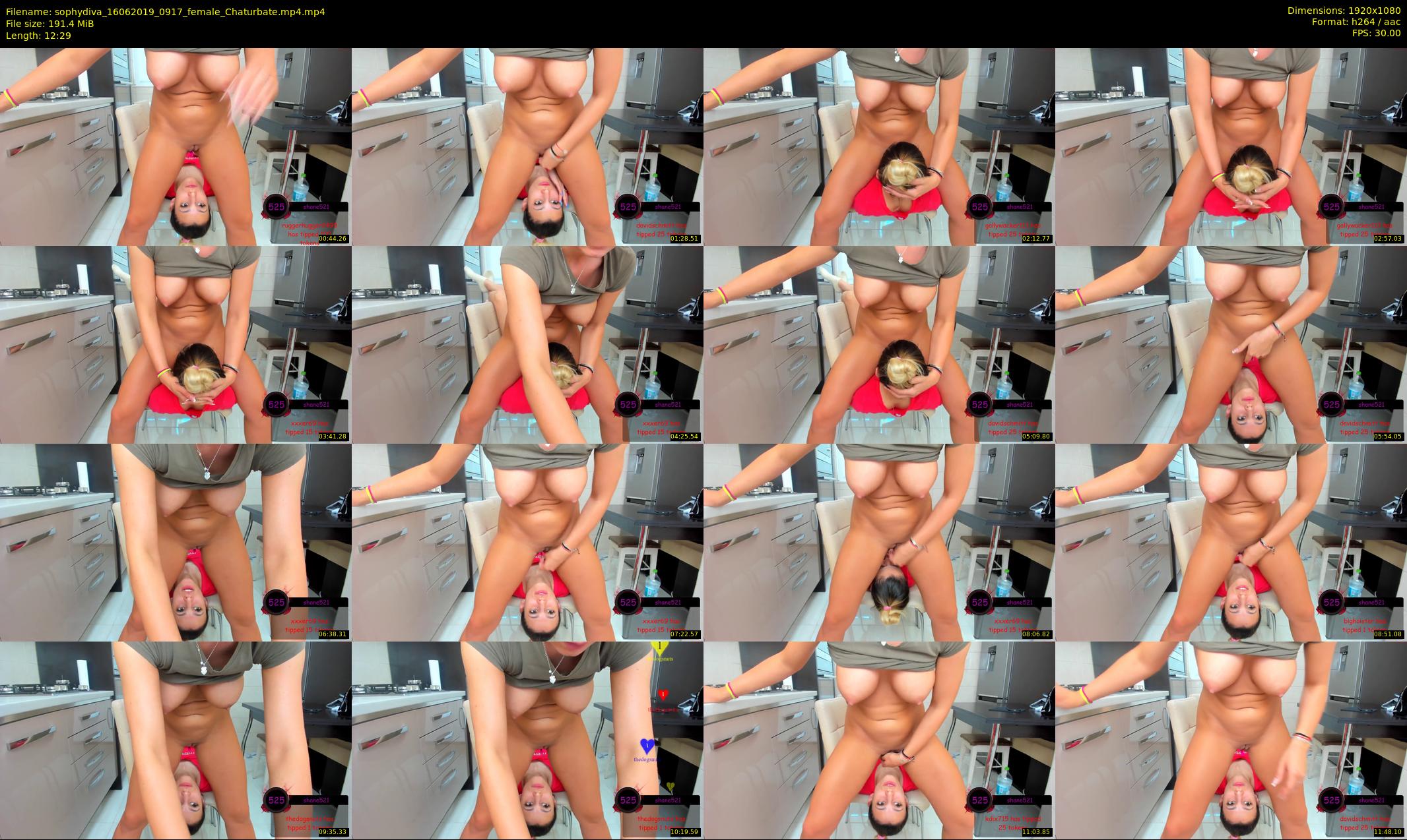 sophydiva — 13 minute Chaturbate female cam show recording, 1080p, Jun 16, 2019