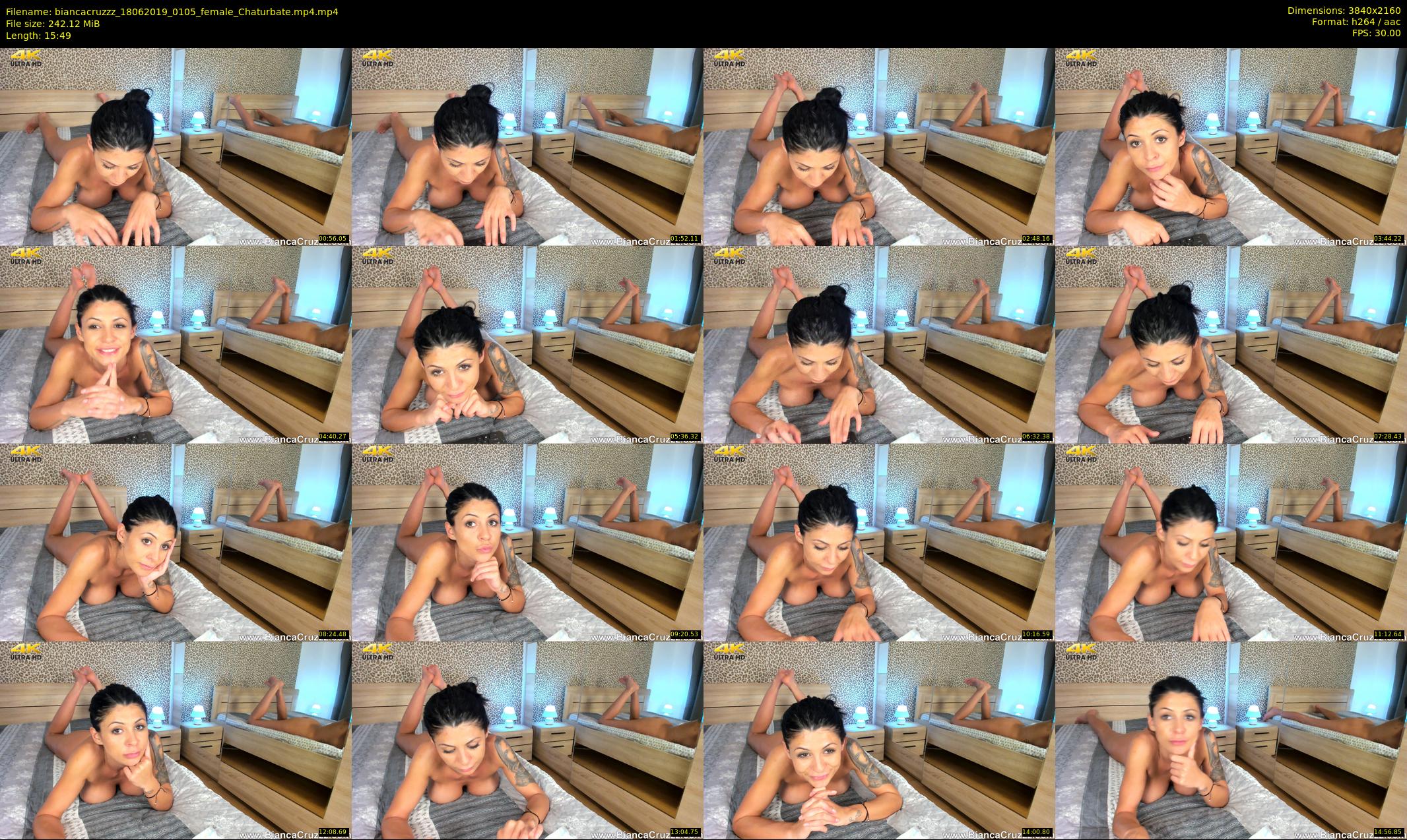 biancacruzzz — 16 minute Chaturbate female cam show recording, 4K, Jun 18, 2019
