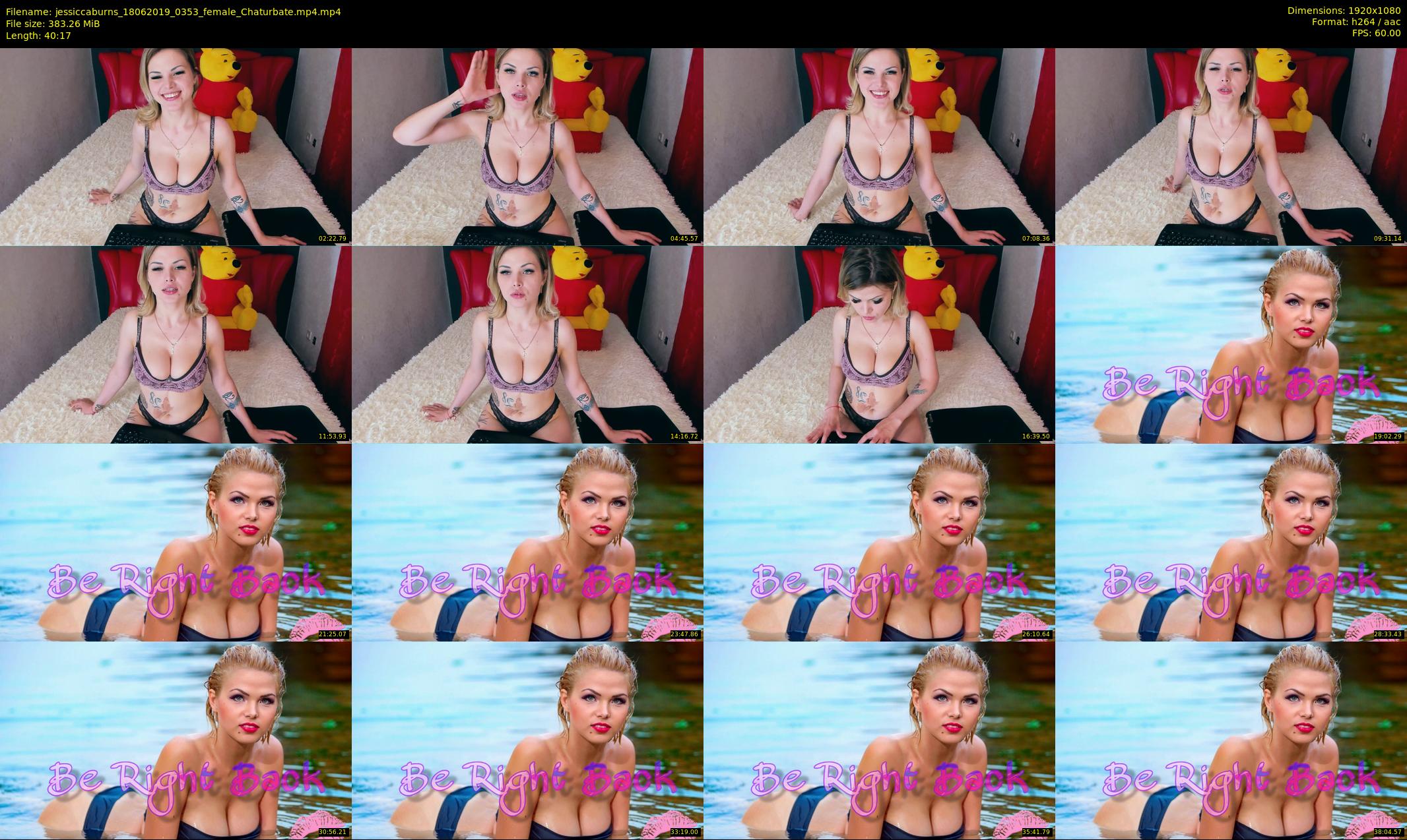 jessiccaburns — 41 minute Chaturbate female cam show recording, 1080p, Jun 18, 2019