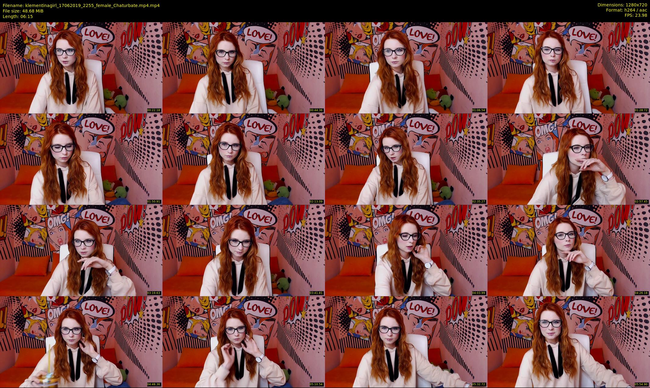 klementinagirl — 7 minute Chaturbate female cam show recording, 720p, Jun 17, 2019