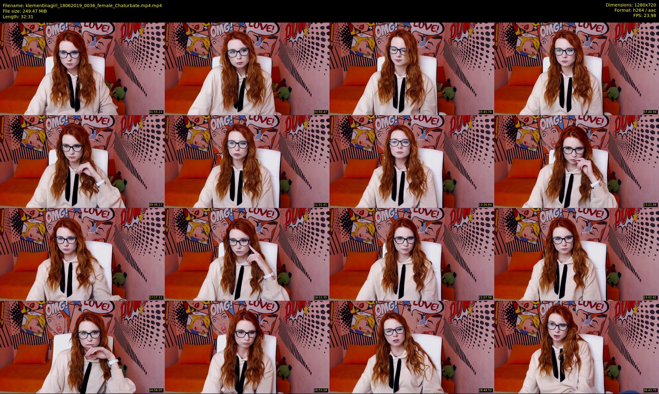 klementinagirl — 33 minute Chaturbate female cam show recording, 720p, Jun 18, 2019