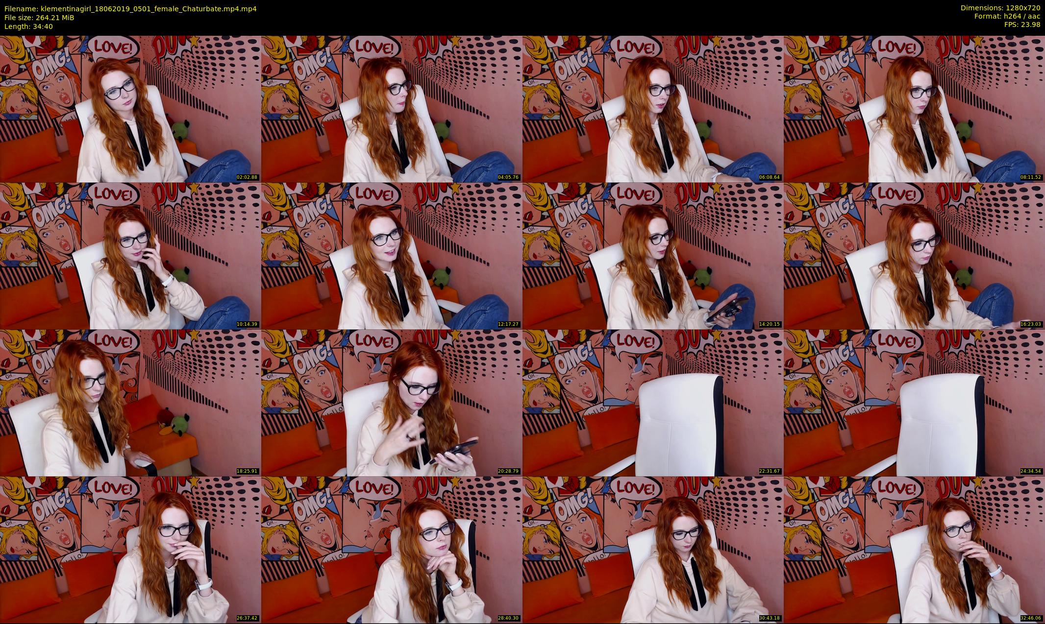 klementinagirl — 35 minute Chaturbate female cam show recording, 720p, Jun 18, 2019