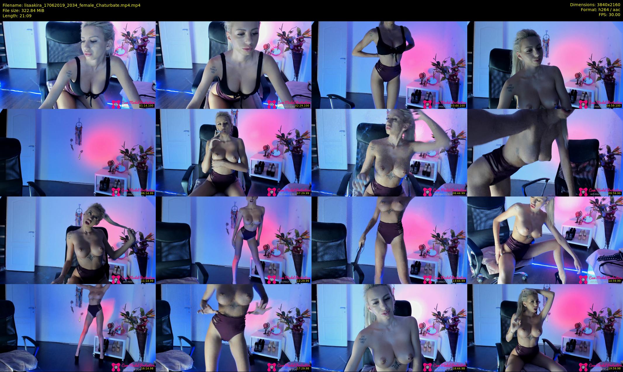 lisaakira — 22 minute Chaturbate female cam show recording, 4K, Jun 17, 2019