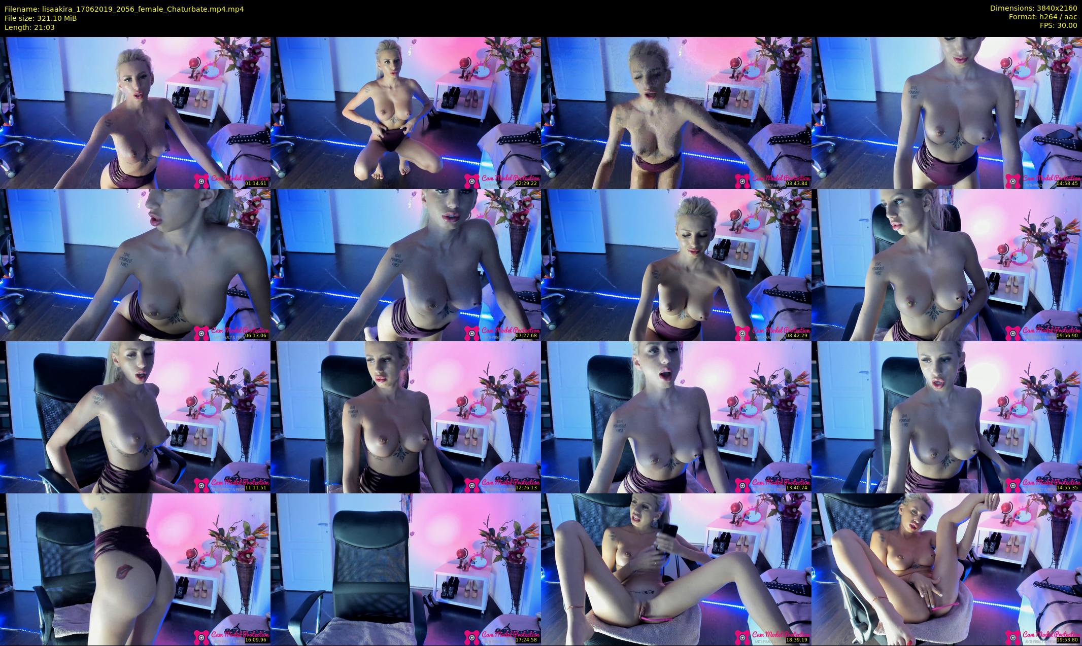 lisaakira — 22 minute Chaturbate female cam show recording, 4K, Jun 17, 2019