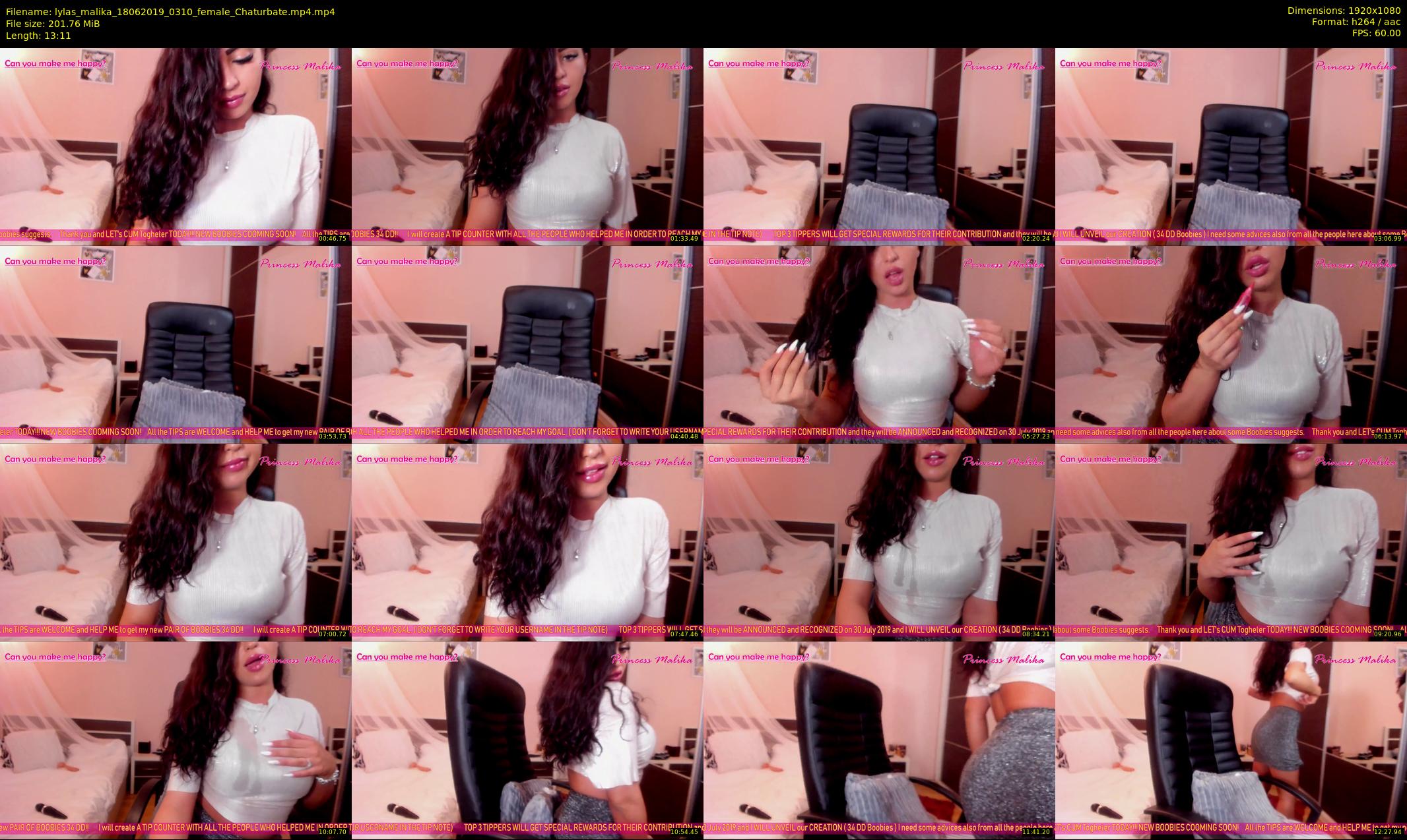 lylas_malika — 14 minute Chaturbate female cam show recording, 1080p, Jun 18, 2019