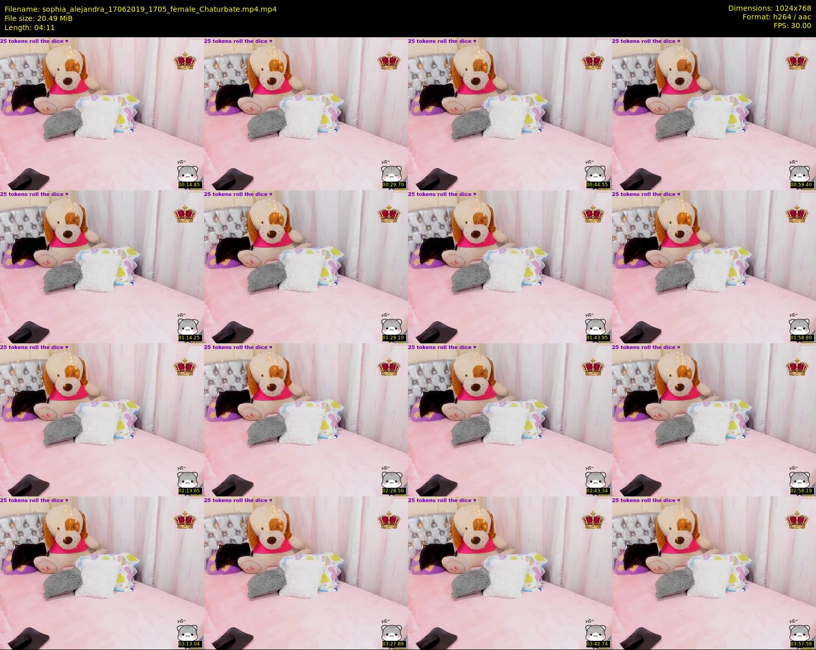 sophia_alejandra — 5 minute Chaturbate female cam show recording, 720p, Jun 17, 2019