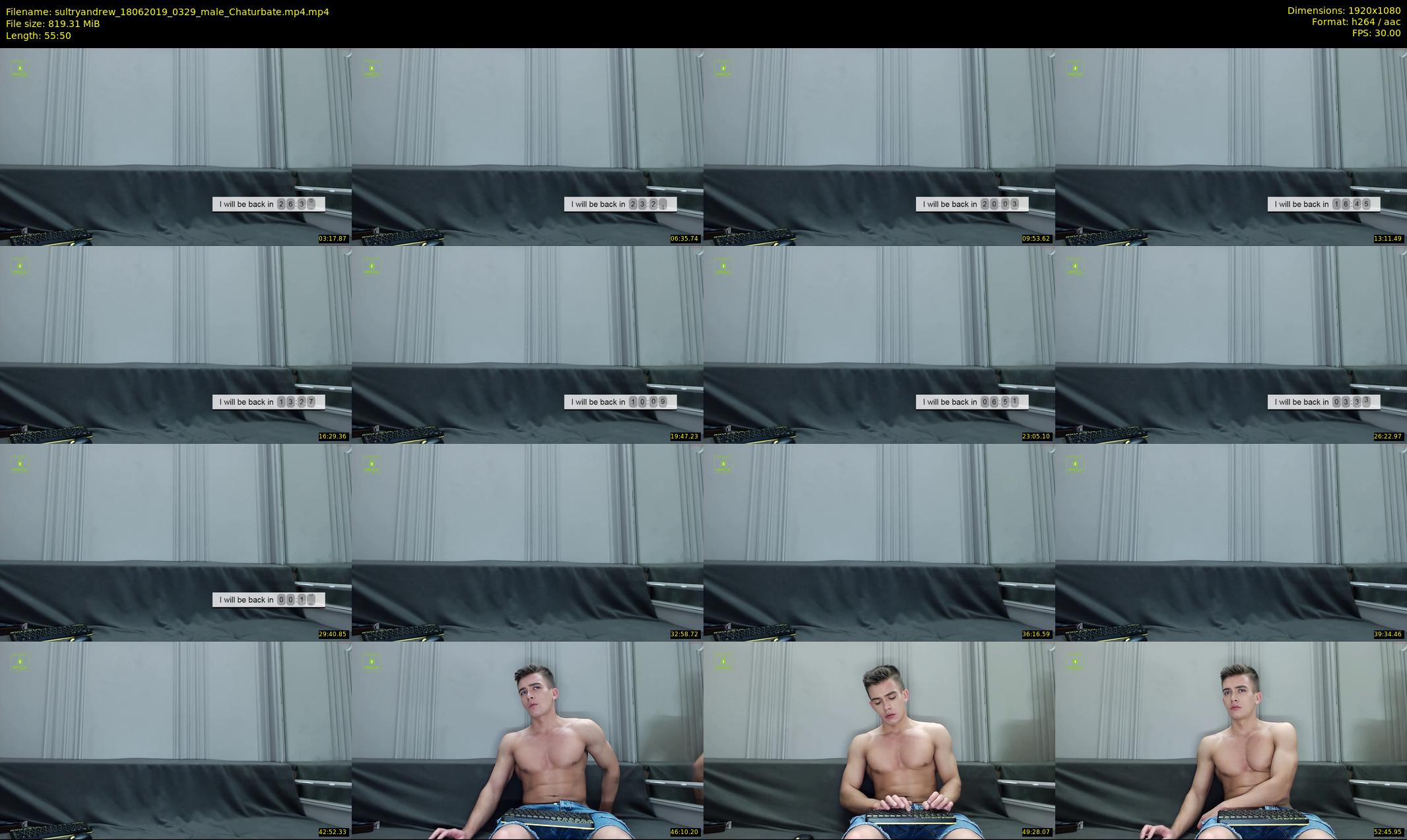 sultryandrew — 56 minute Chaturbate male cam show recording, 1080p, Jun 18, 2019