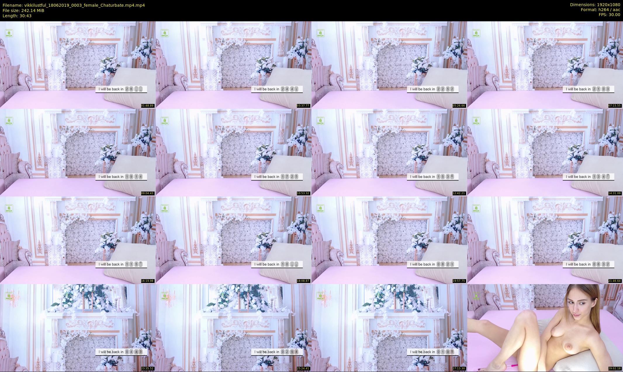 vikkilustful — 31 minute Chaturbate female cam show recording, 1080p, Jun 18, 2019