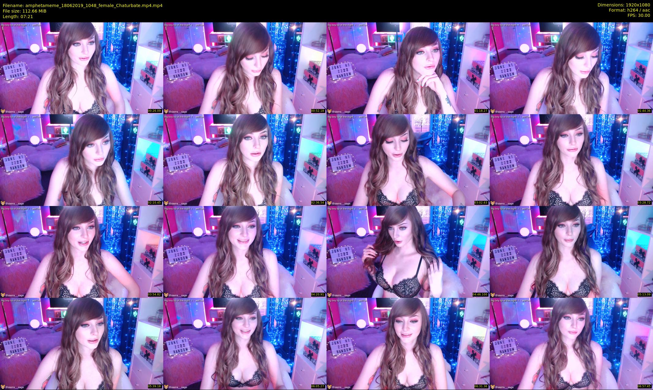 amphetameme — 8 minute Chaturbate female cam show recording, 1080p, Jun 18, 2019