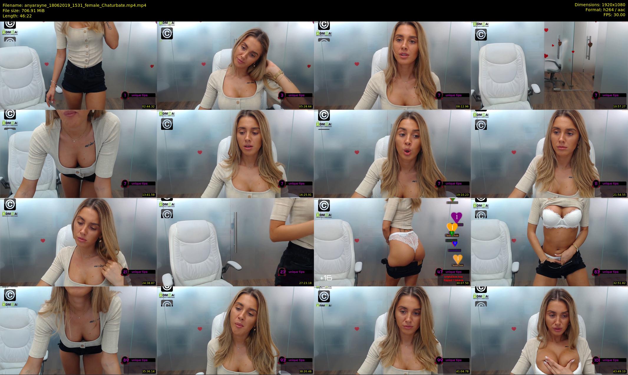 anyarayne — 47 minute Chaturbate female cam show recording, 1080p, Jun 18, 2019