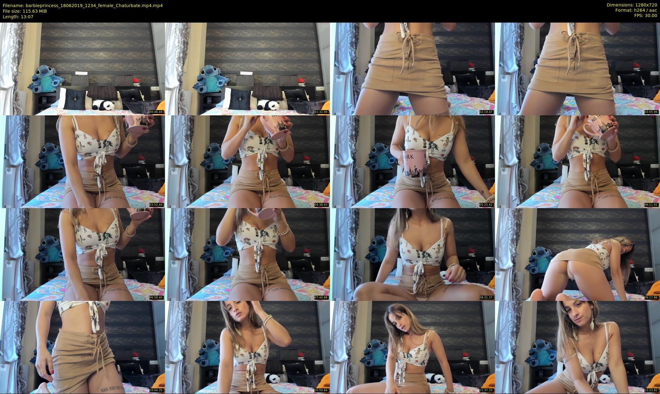 barbieprincess — 14 minute Chaturbate female cam show recording, 720p, Jun 18, 2019
