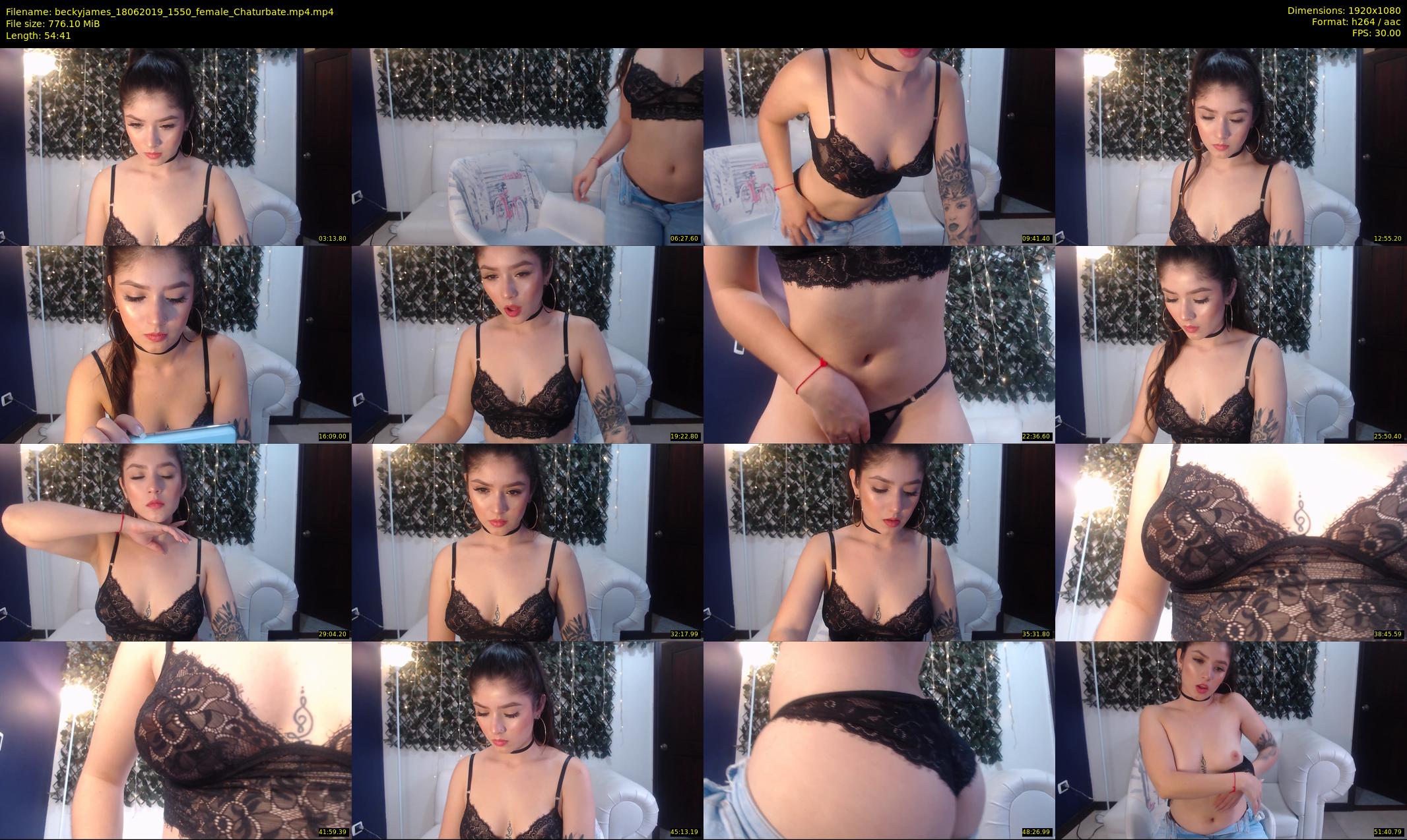 beckyjames — 55 minute Chaturbate female cam show recording, 1080p, Jun 18, 2019