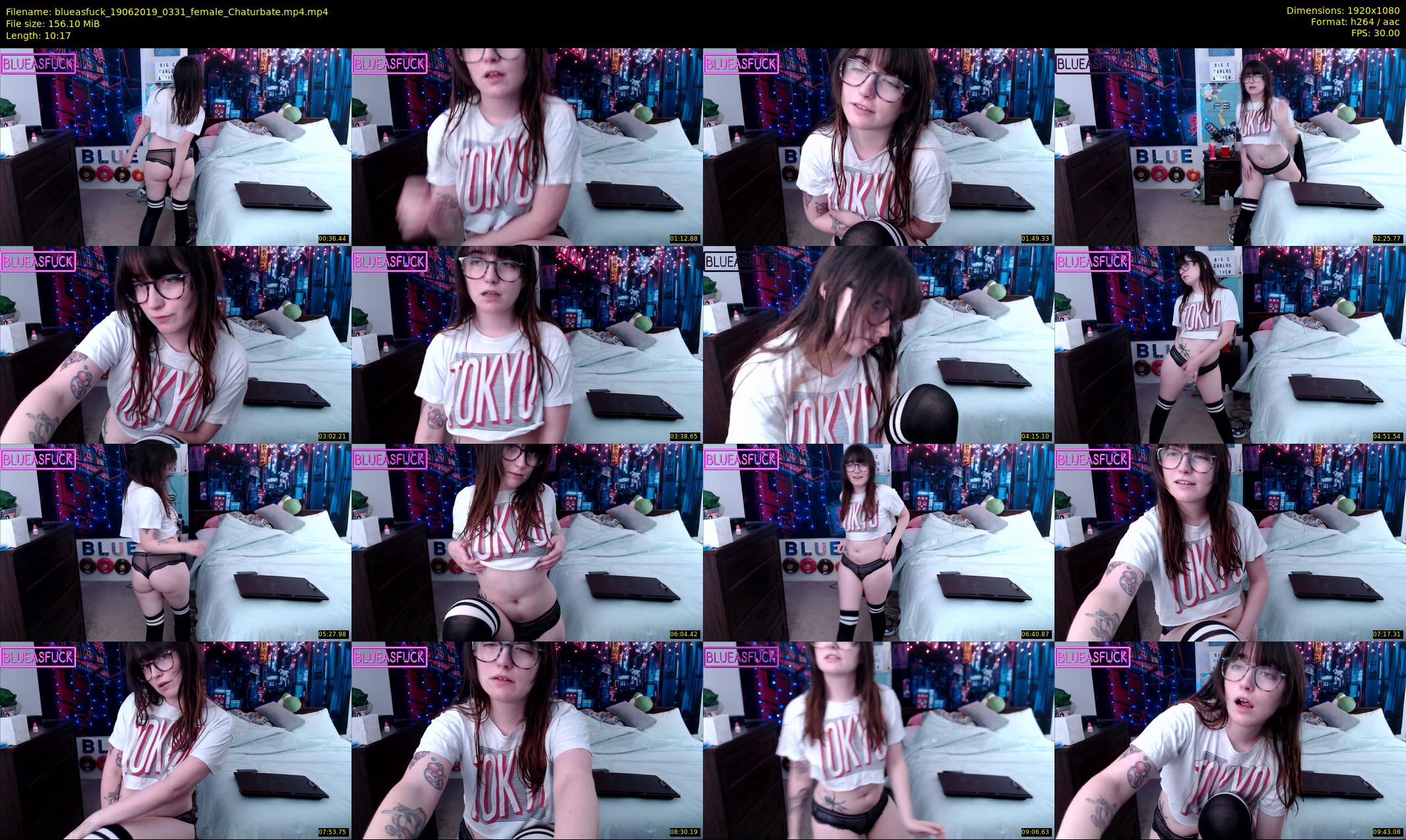 blueasfuck — 11 minute Chaturbate female cam show recording, 1080p, Jun 19, 2019