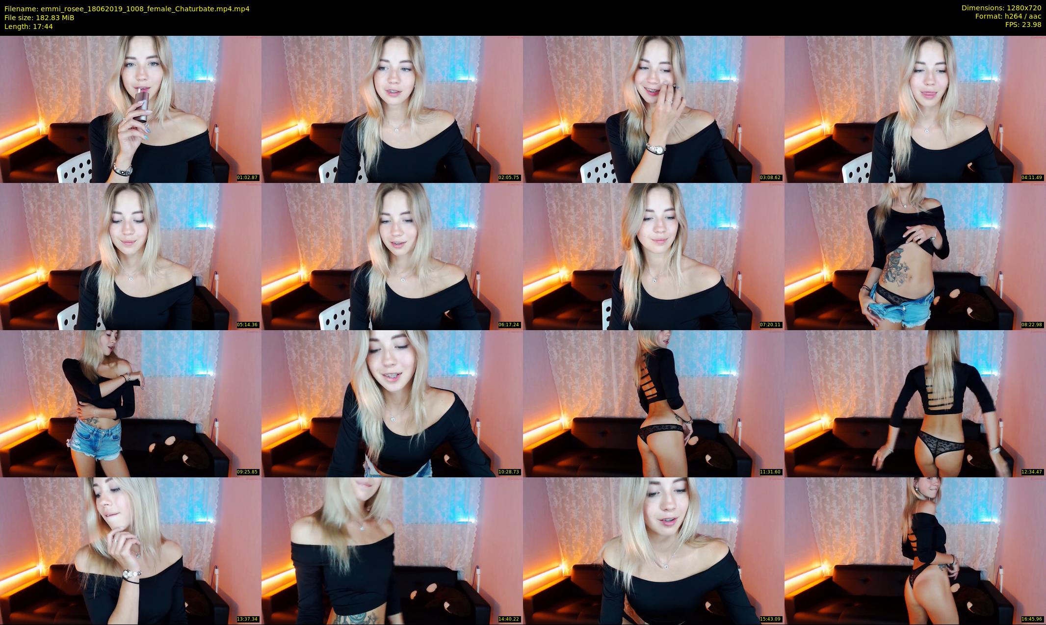 emmi_rosee — 18 minute Chaturbate female cam show recording, 720p, Jun 18, 2019