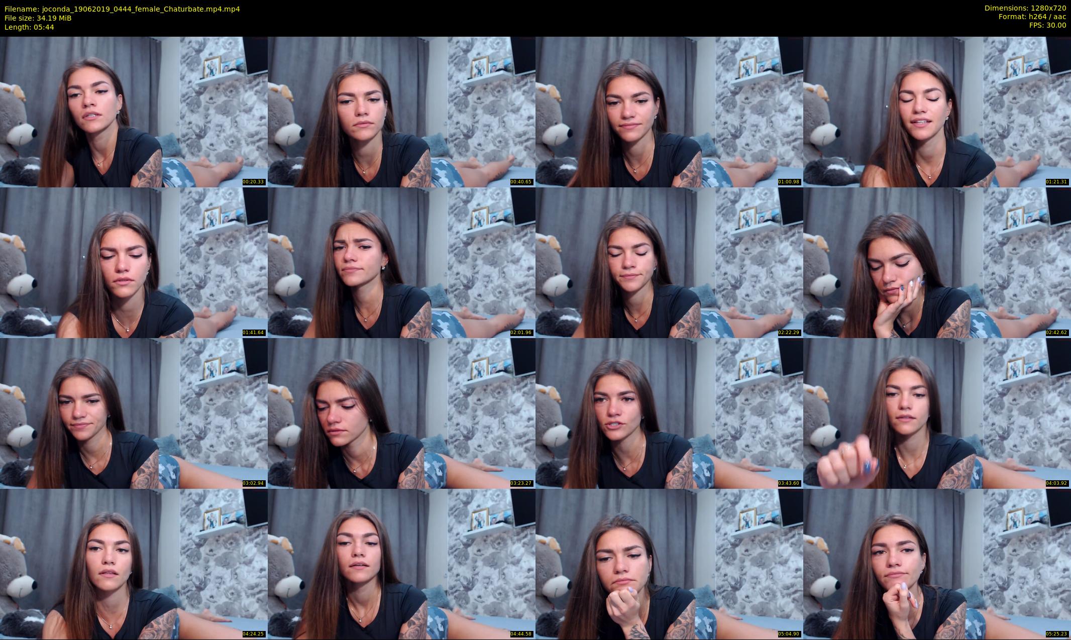 joconda — 6 minute Chaturbate female cam show recording, 720p, Jun 19, 2019