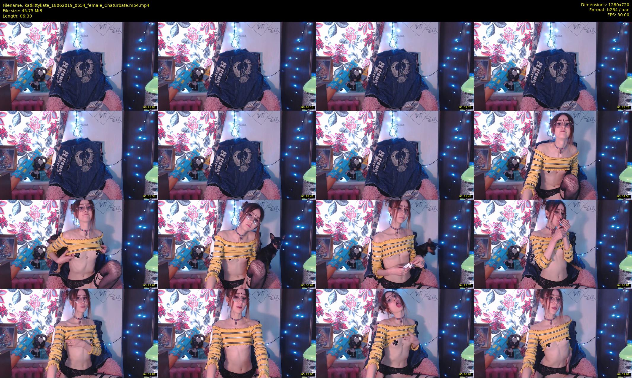 katkittykate — 7 minute Chaturbate female cam show recording, 720p, Jun 18, 2019