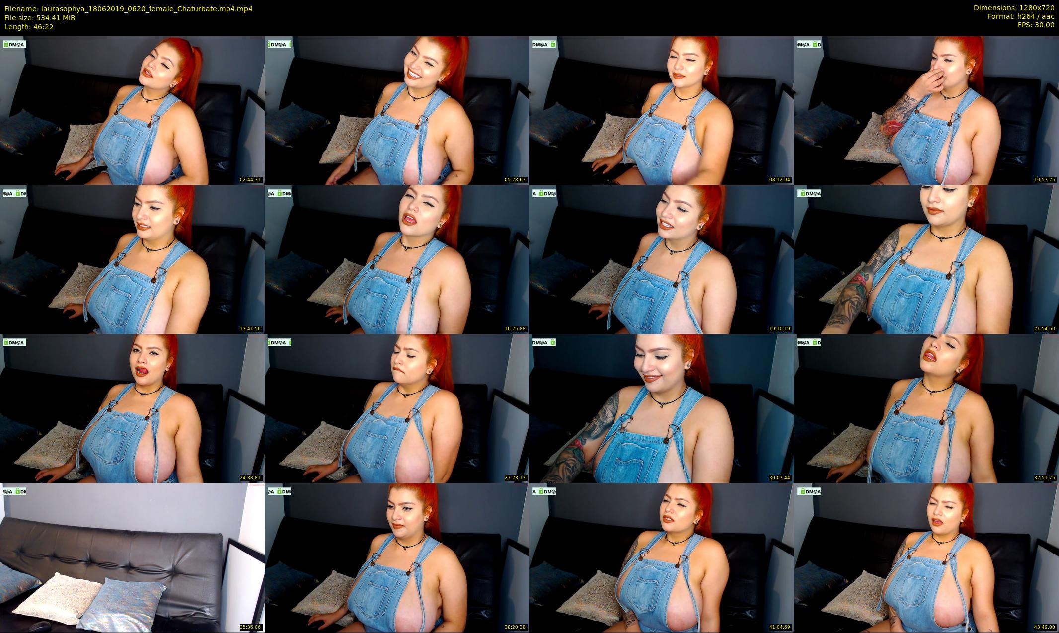 laurasophya — 47 minute Chaturbate female cam show recording, 720p, Jun 18, 2019
