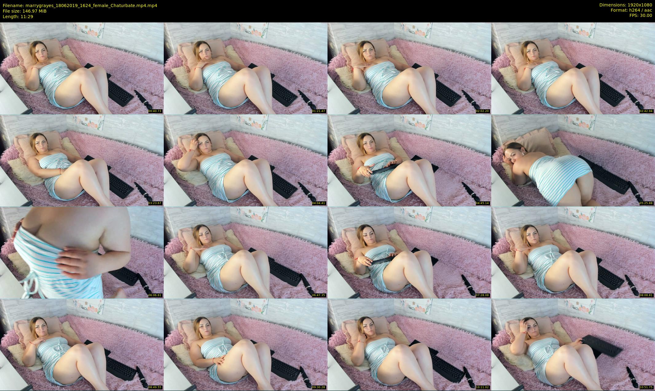marrygrayes — 12 minute Chaturbate female cam show recording, 1080p, Jun 18, 2019