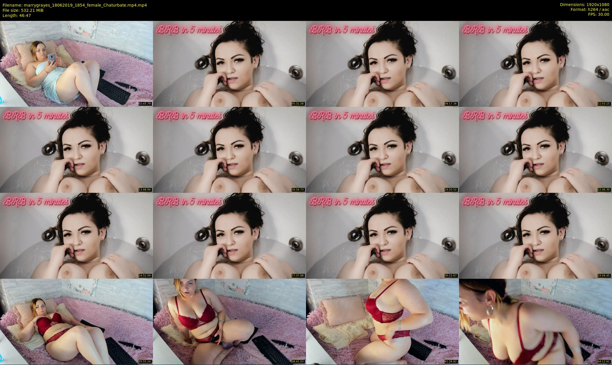 marrygrayes — 47 minute Chaturbate female cam show recording, 1080p, Jun 18, 2019