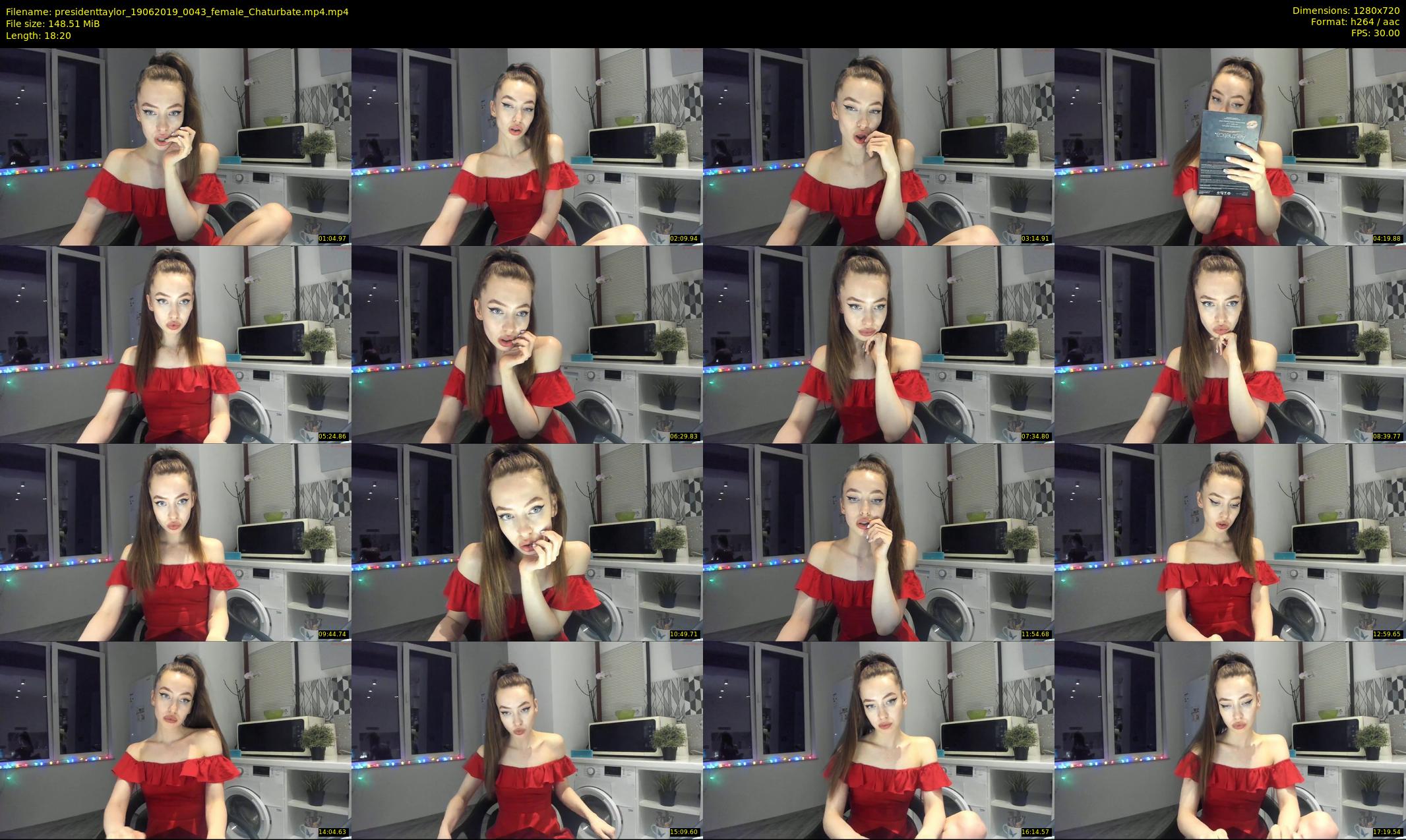 presidenttaylor — 19 minute Chaturbate female cam show recording, 720p, Jun 19, 2019