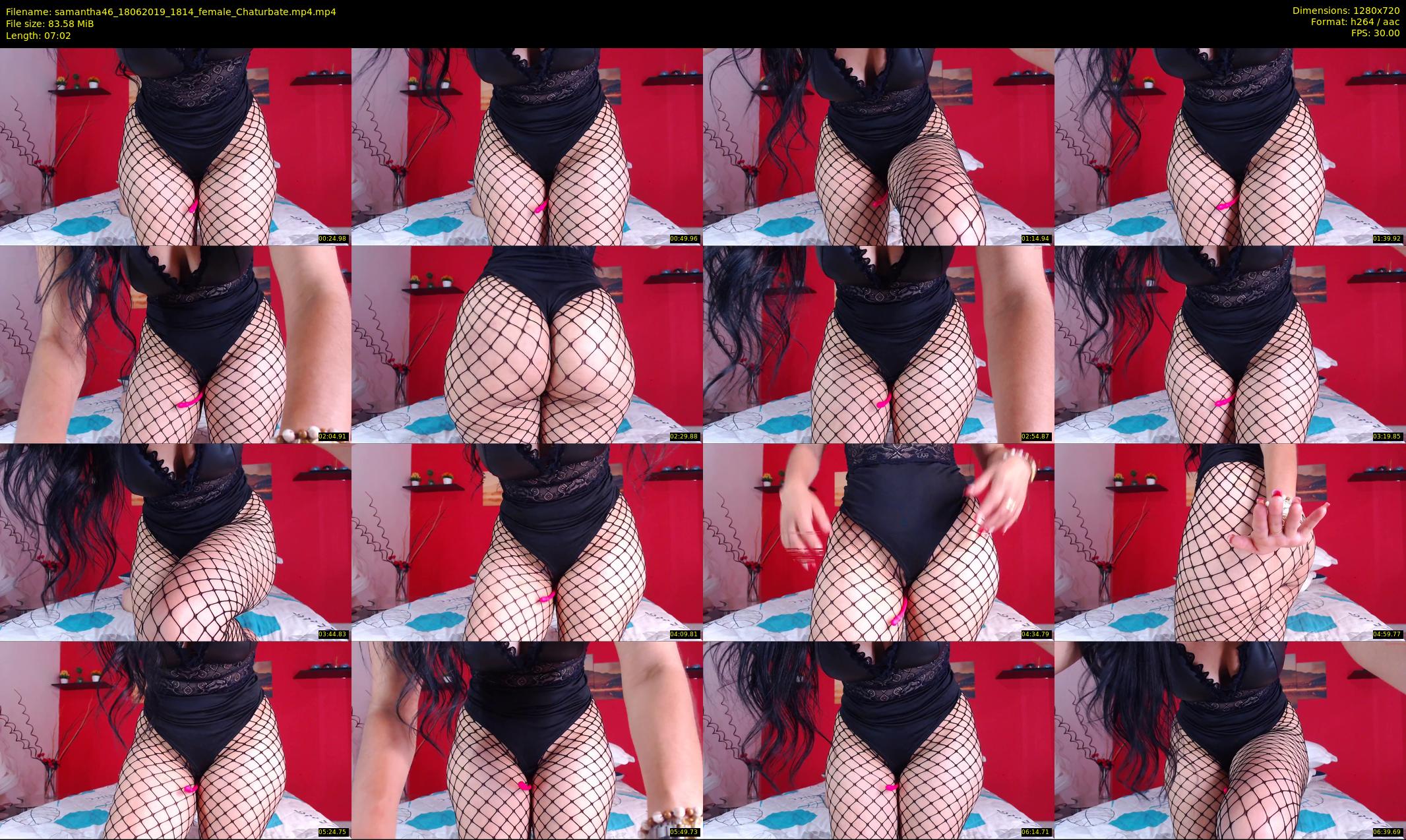 samantha46 — 8 minute Chaturbate female cam show recording, 720p, Jun 18, 2019
