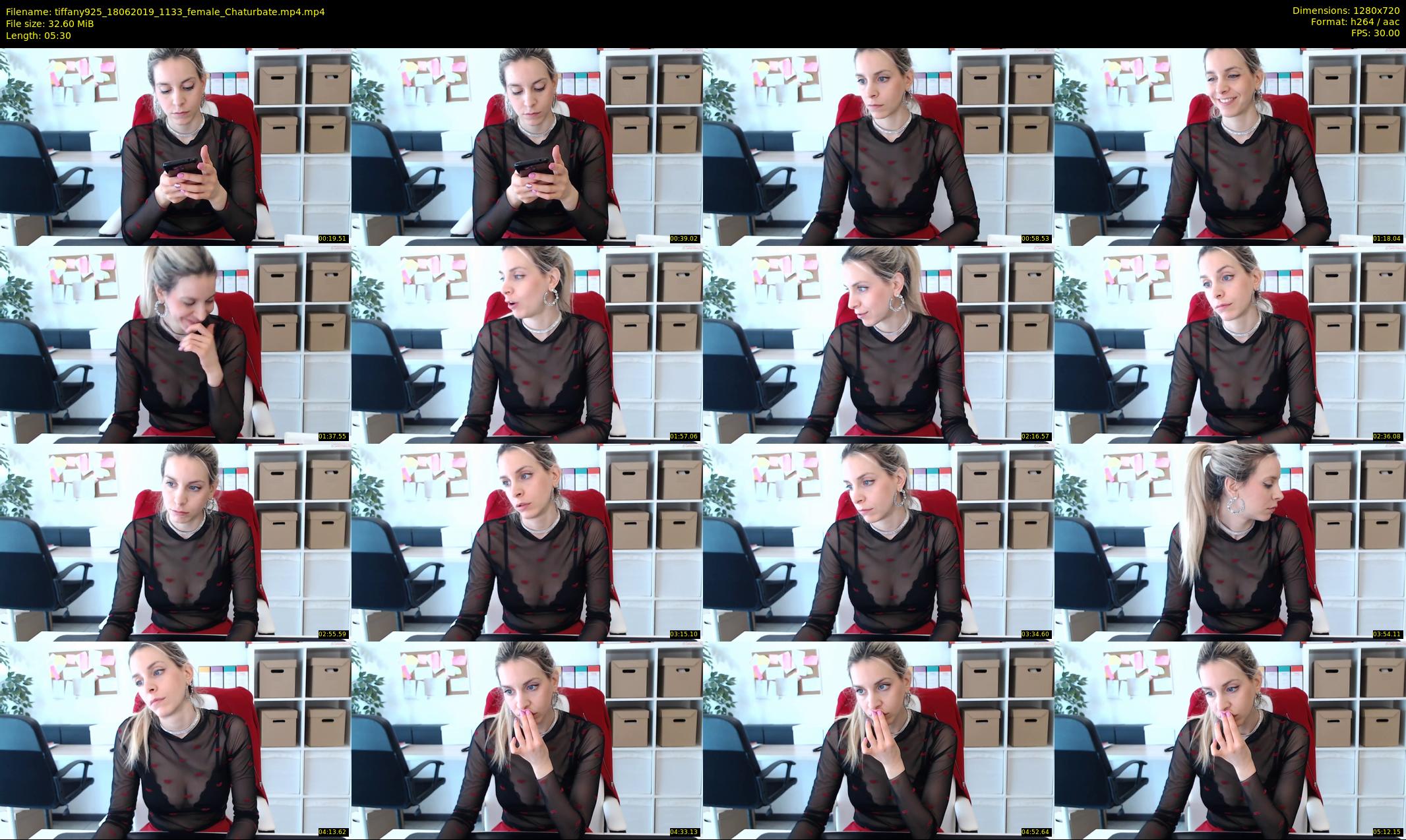 tiffany925 — 6 minute Chaturbate female cam show recording, 720p, Jun 18, 2019