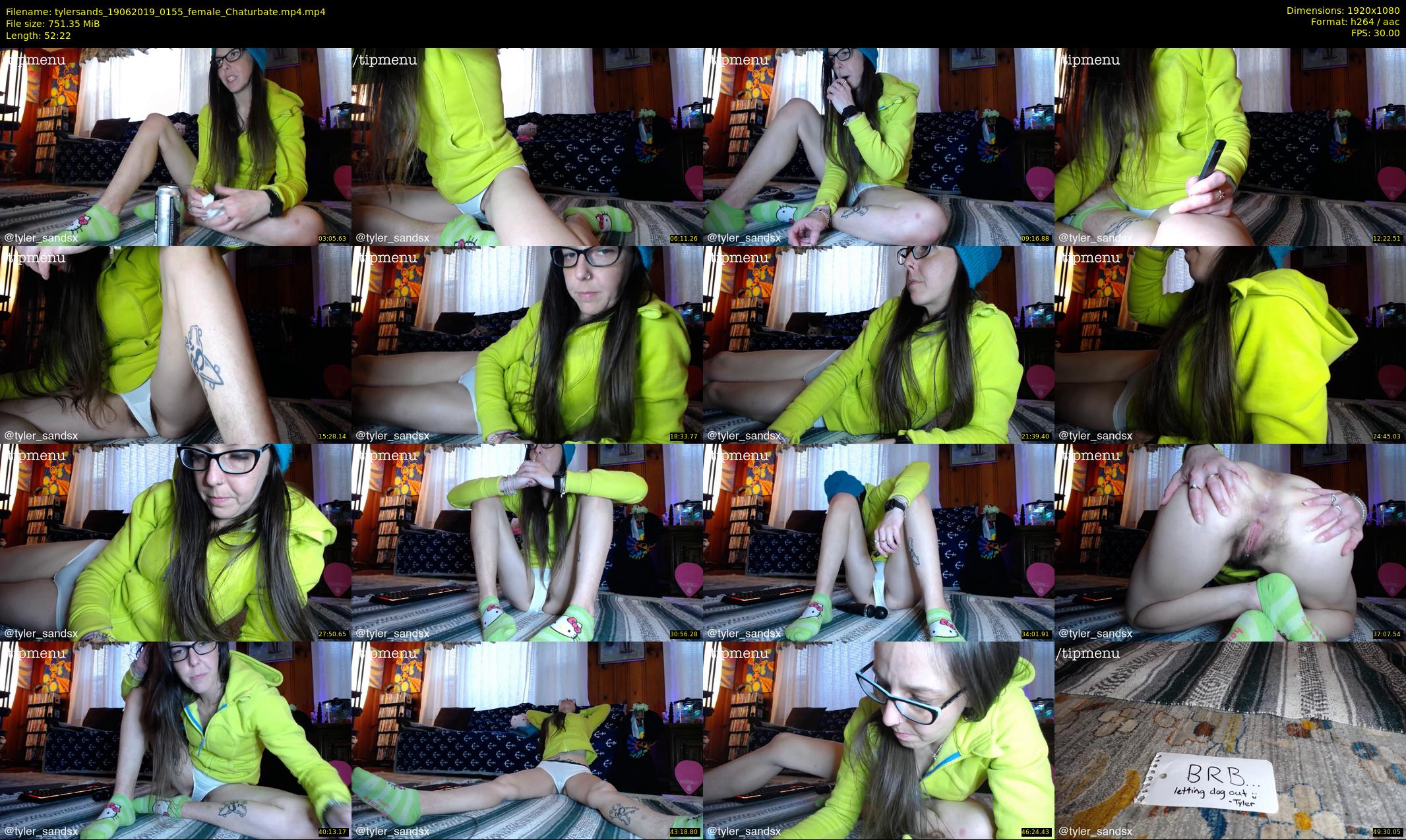 tylersands — 53 minute Chaturbate female cam show recording, 1080p, Jun 19, 2019